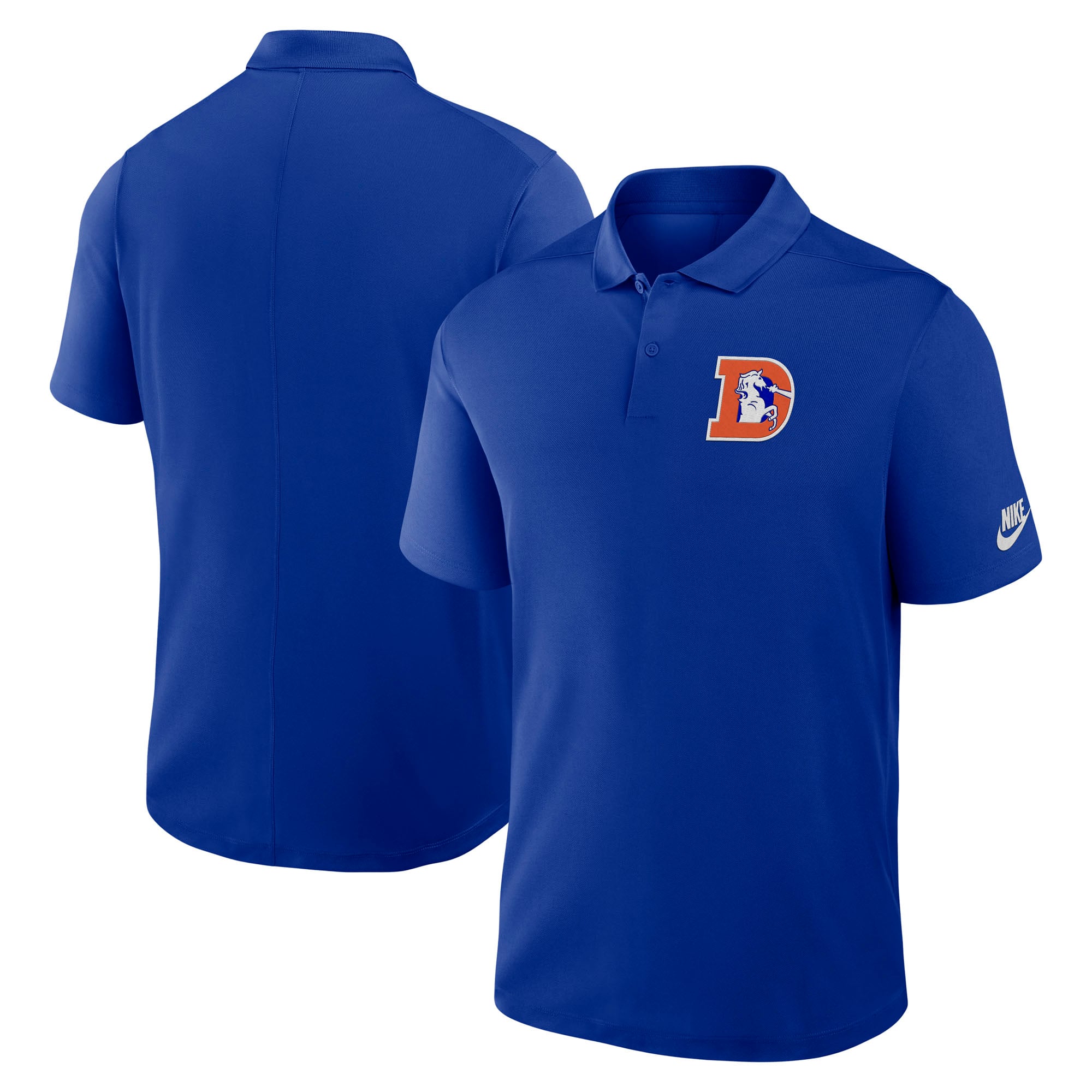 Men's Nike Royal Denver Broncos Rewind Victory Performance Polo