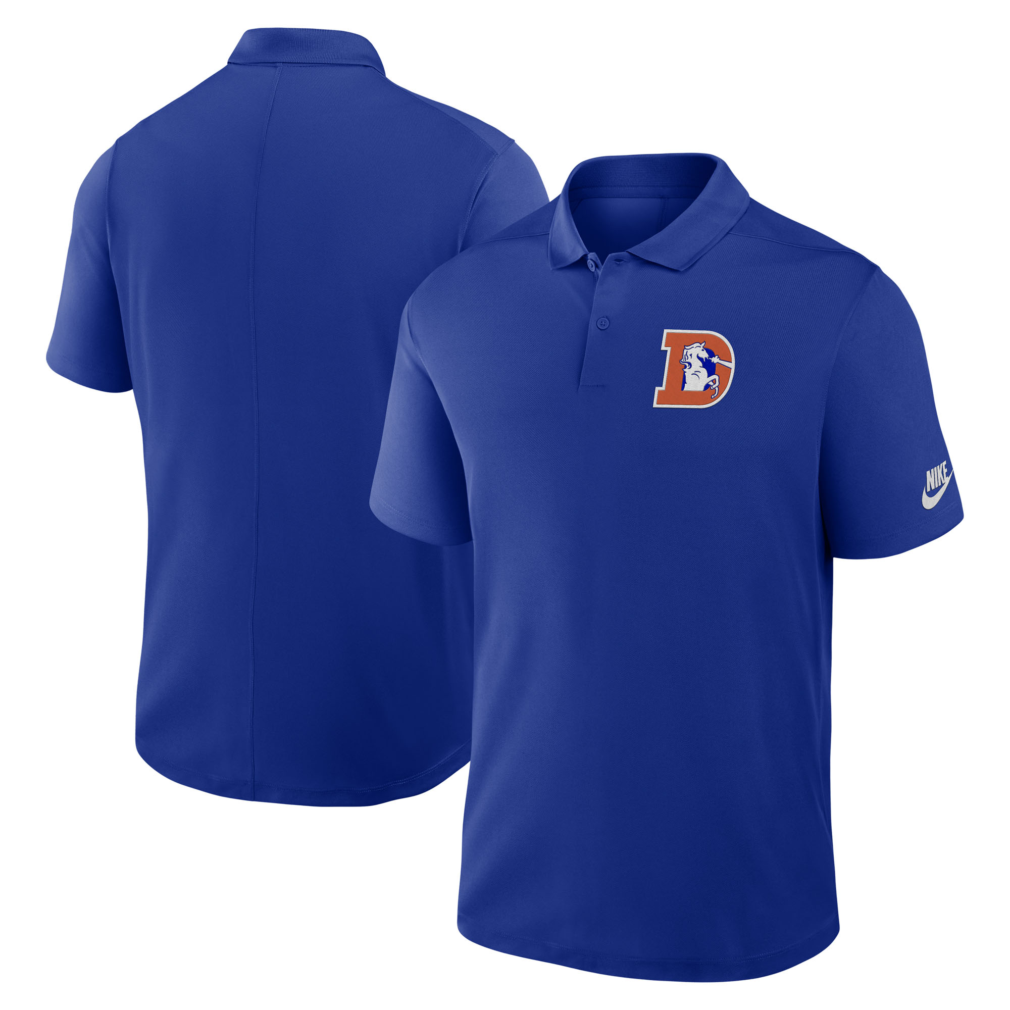 Men's Nike Royal Denver Broncos Rewind Victory Performance Polo