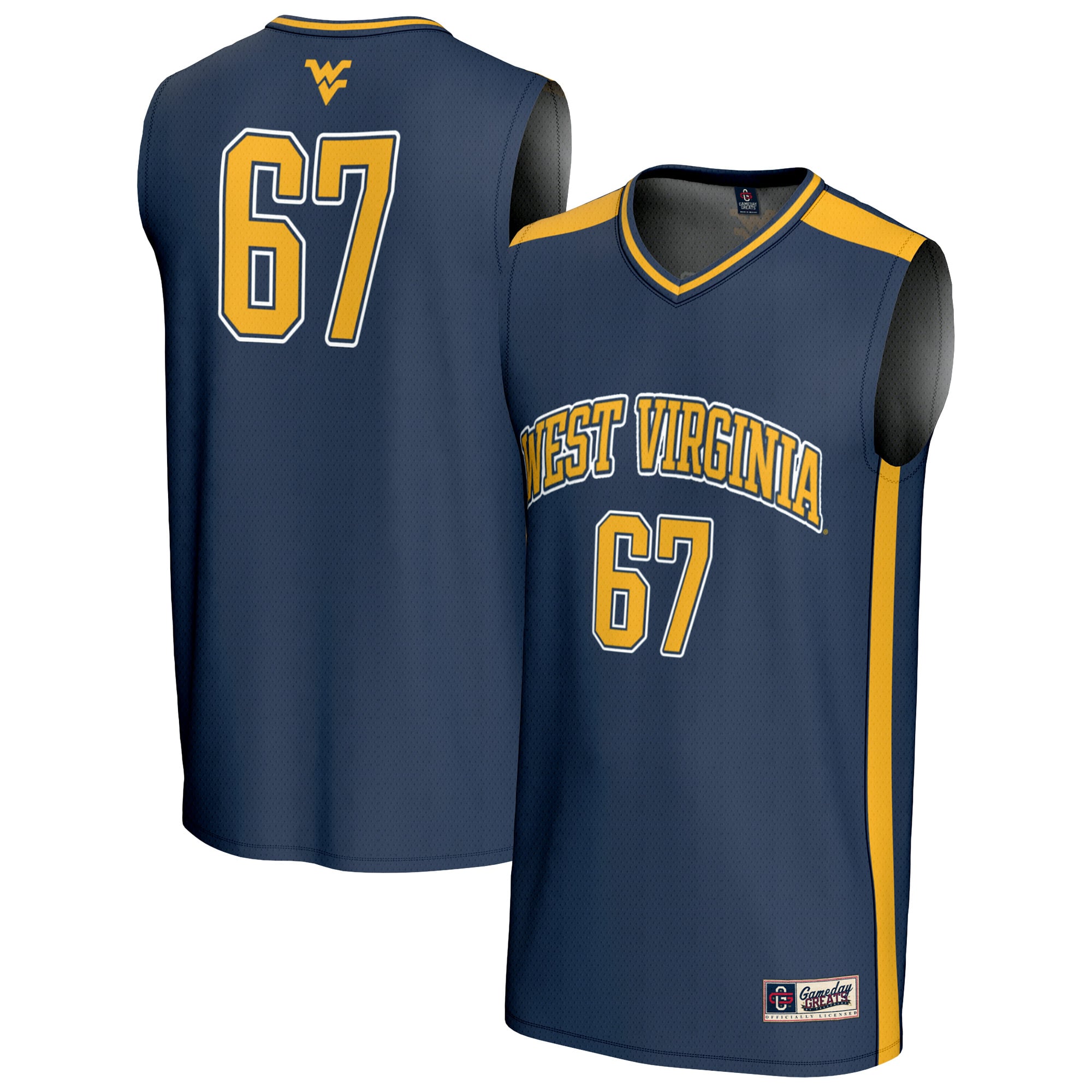 Youth GameDay Greats #67 Navy West Virginia Mountaineers Lightweight Basketball Jersey