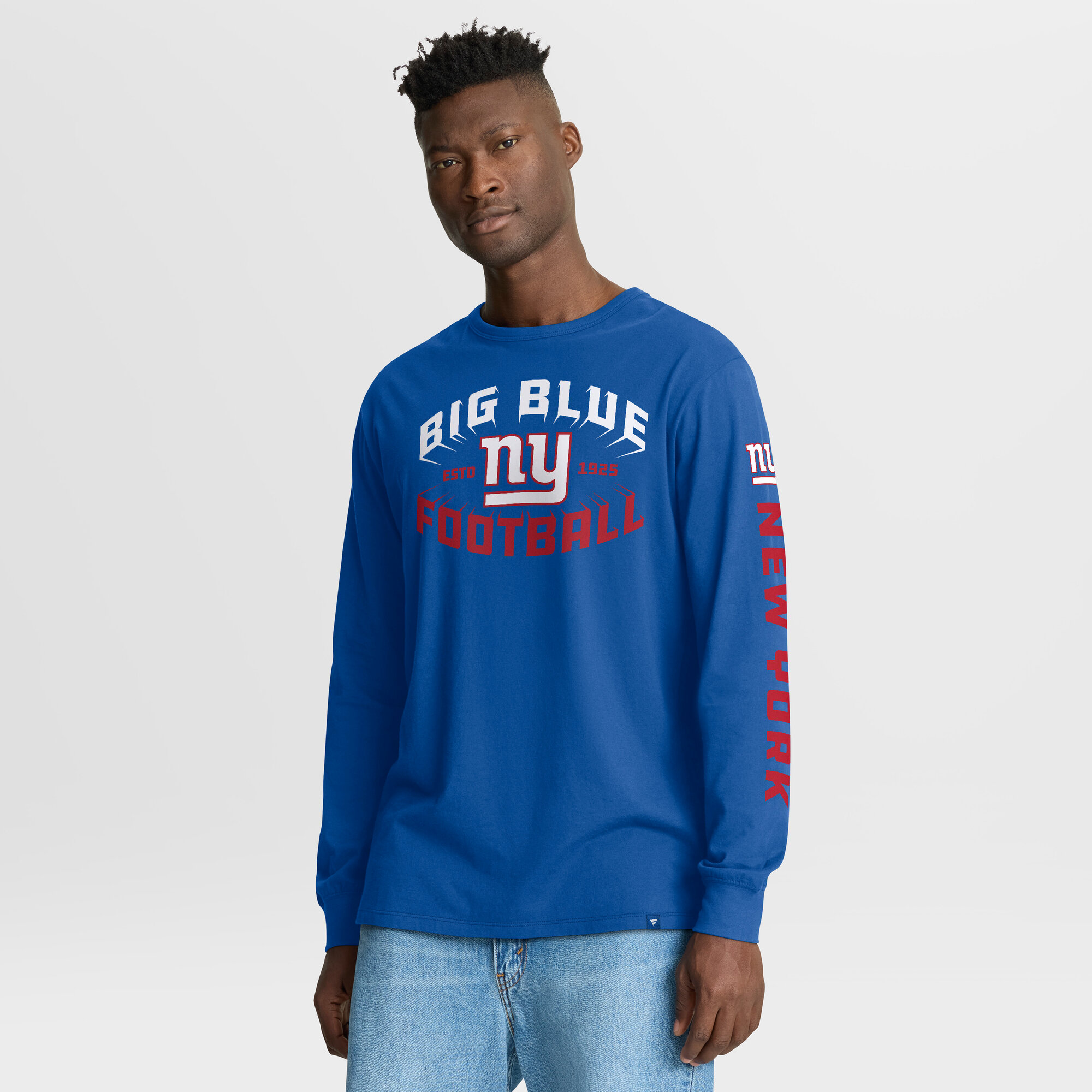 Men's Fanatics Royal New York Giants Hometown Sweep Legacy Long Sleeve T-Shirt