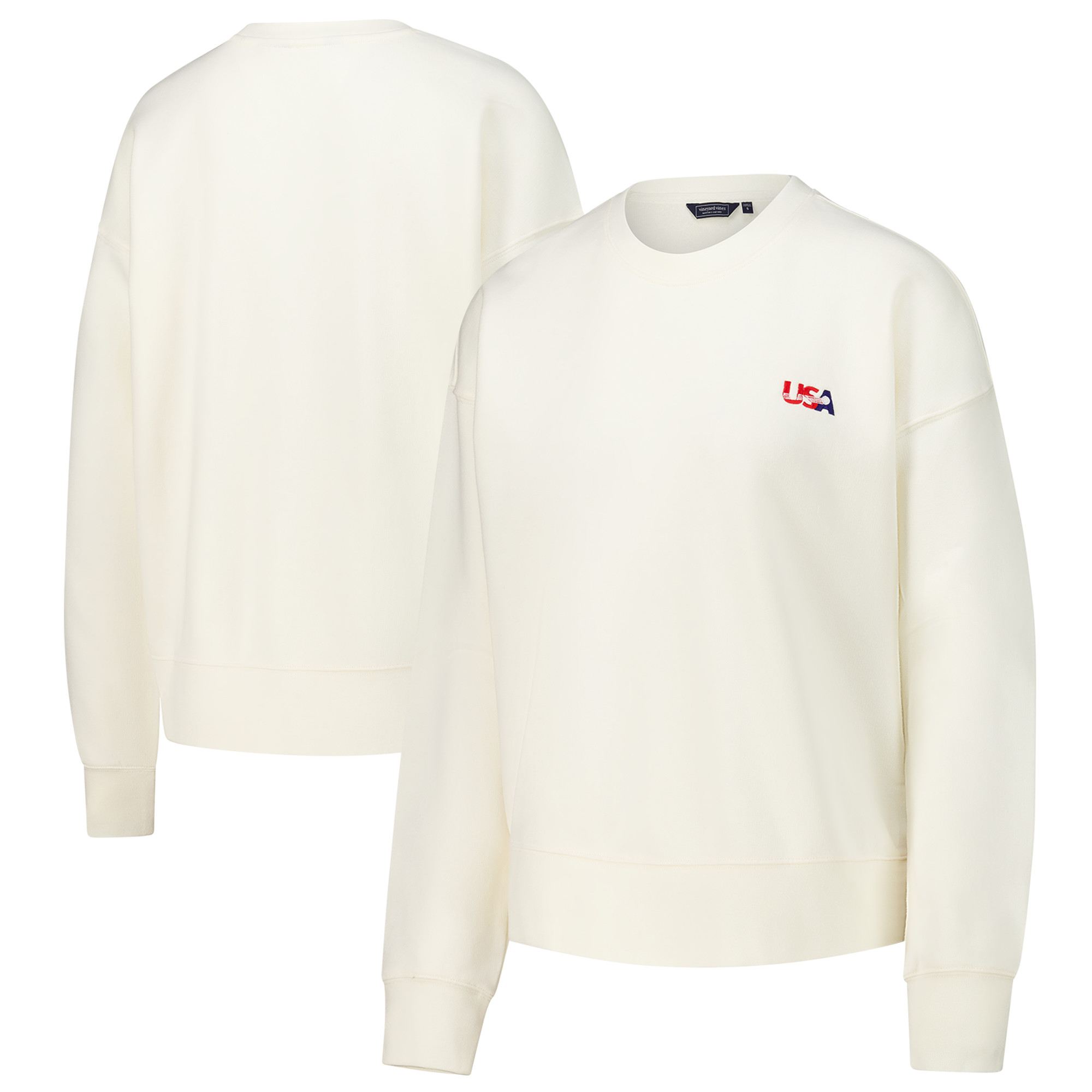 Women’s U.S. National Development Program Vineyard Vines Cream Pullover Sweatshirt Women’s U.S. National Development Program Vineyard Vines Cream Pullover Sweatshirt
