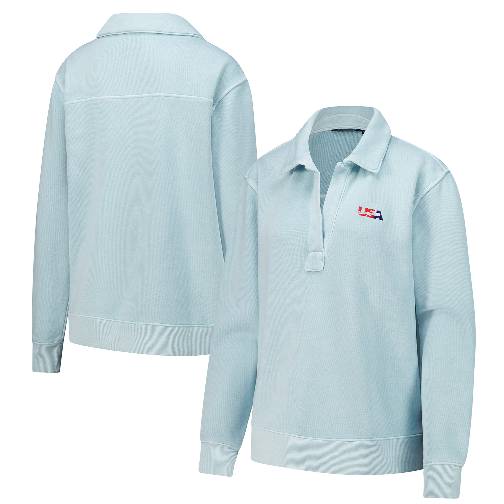 Women’s U.S. National Development Program Vineyard Vines Light Blue Classic Cam V-Neck Pullover Sweatshirt Women’s U.S. National Development Program Vineyard Vines Light Blue Classic Cam V-Neck Pullover Sweatshirt