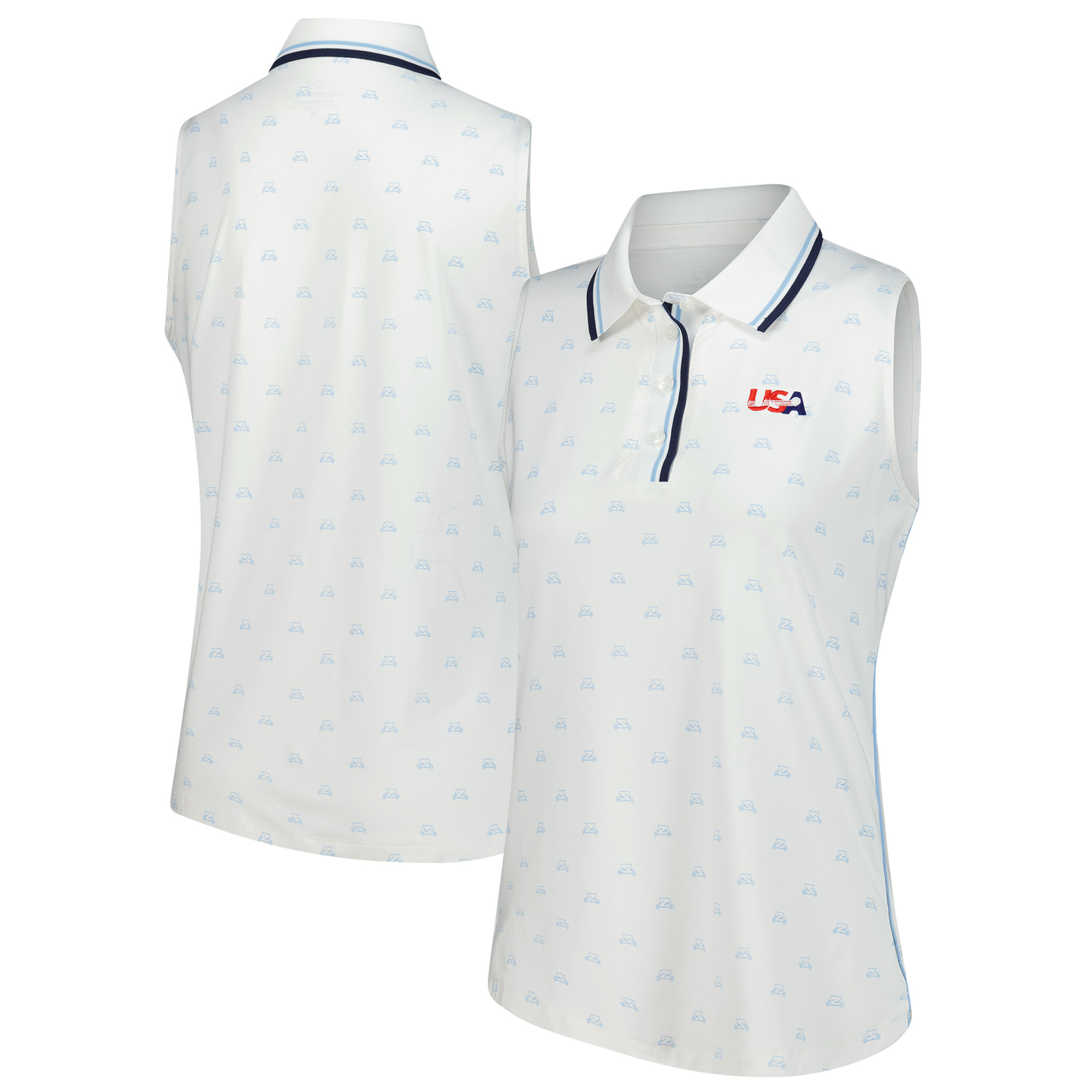 Women’s U.S. National Development Program Vineyard Vines White Sleeveless Polo Women’s U.S. National Development Program Vineyard Vines White Sleeveless Polo