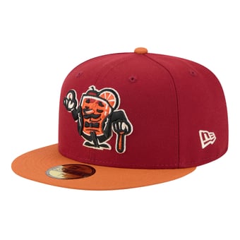 Men's New Era  Dark Red Beloit Sky Carp Theme Nights 59FIFTY Fitted Hat