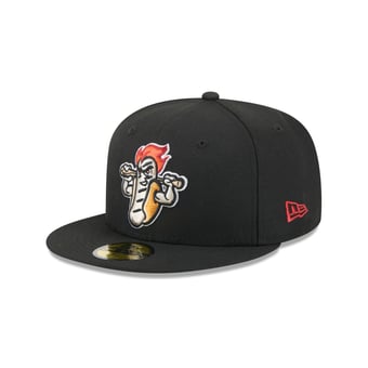 Men's New Era  Black Rochester Red Wings Theme Nights 59FIFTY Fitted Hat