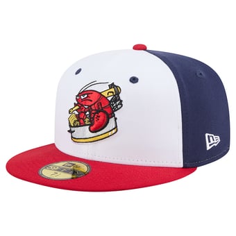 Men's New Era  White Portland Sea Dogs Theme Nights 59FIFTY Fitted Hat