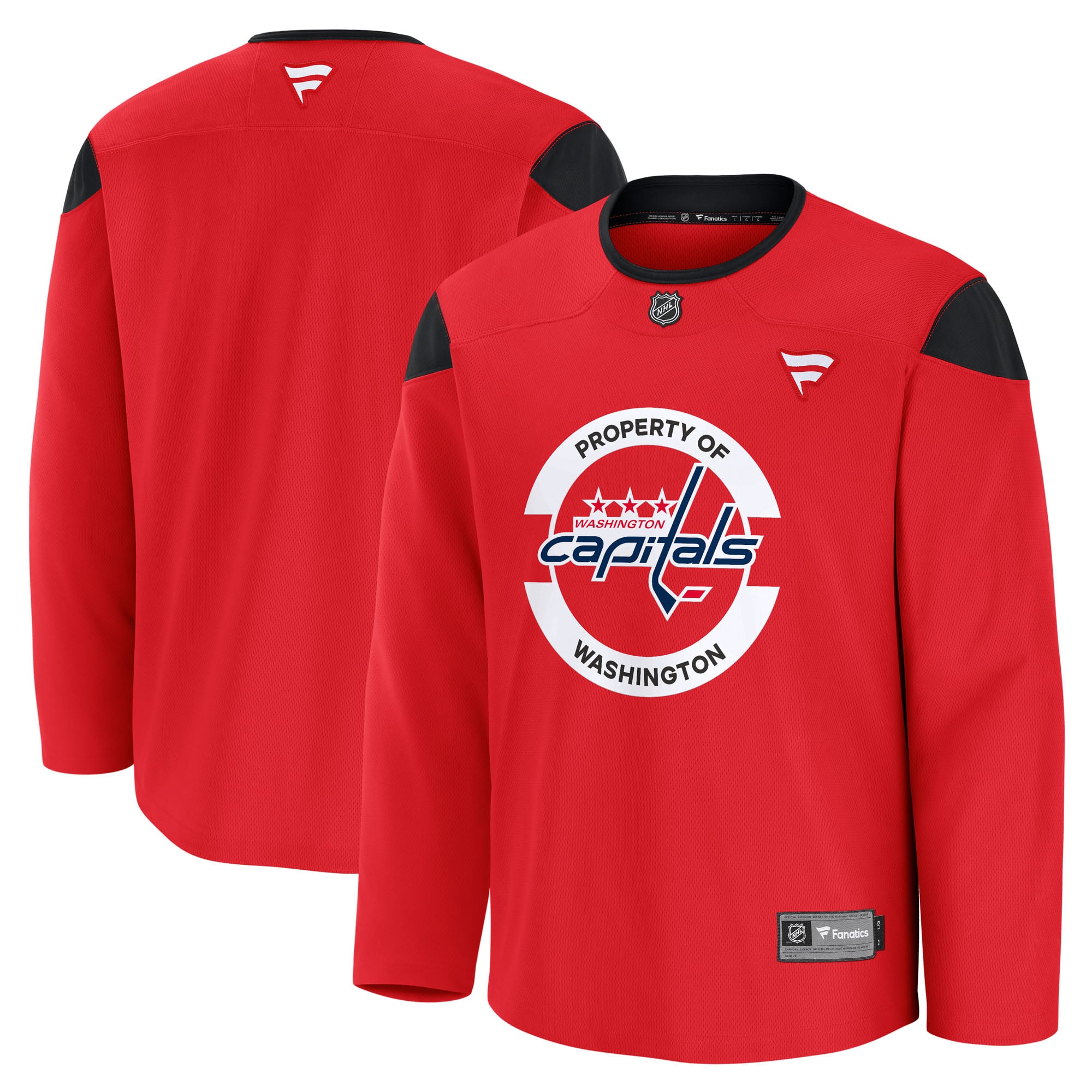 Men's Fanatics Red Washington Capitals Practice Jersey
