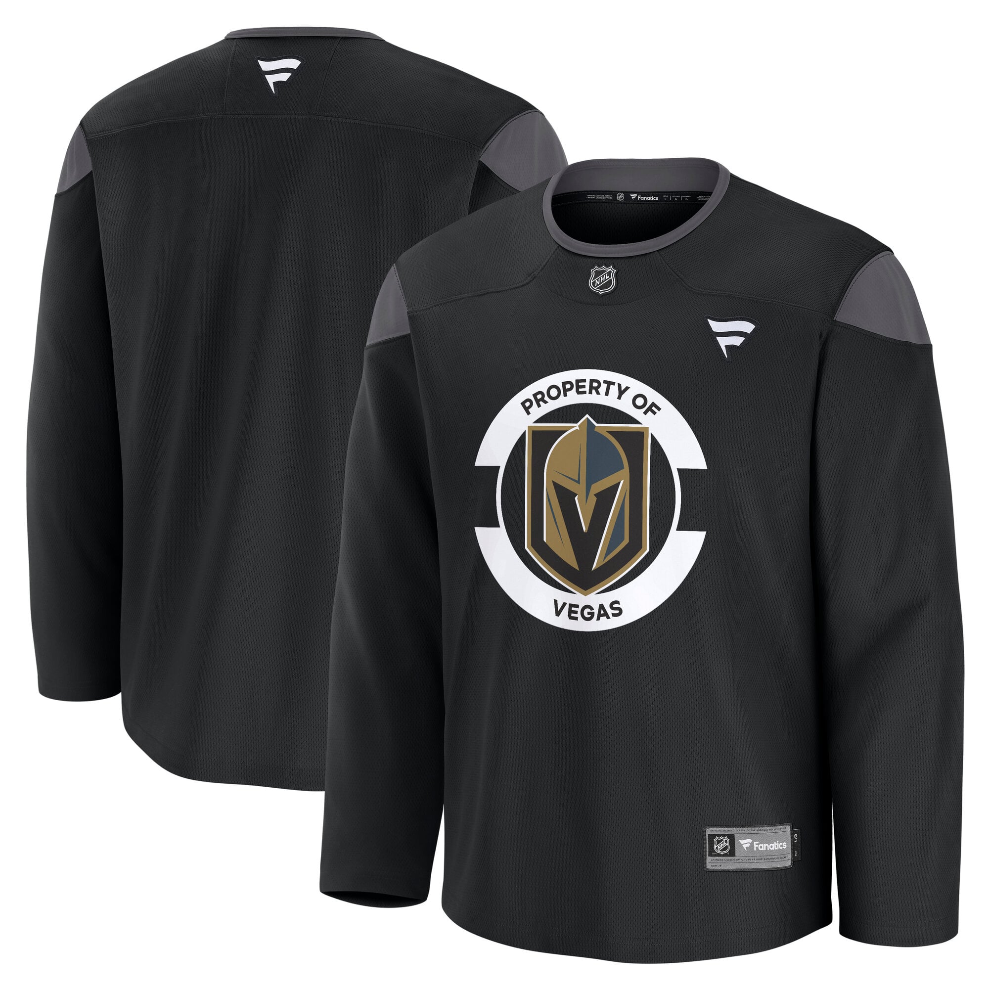 Men's Fanatics Black Vegas Golden Knights Practice Jersey
