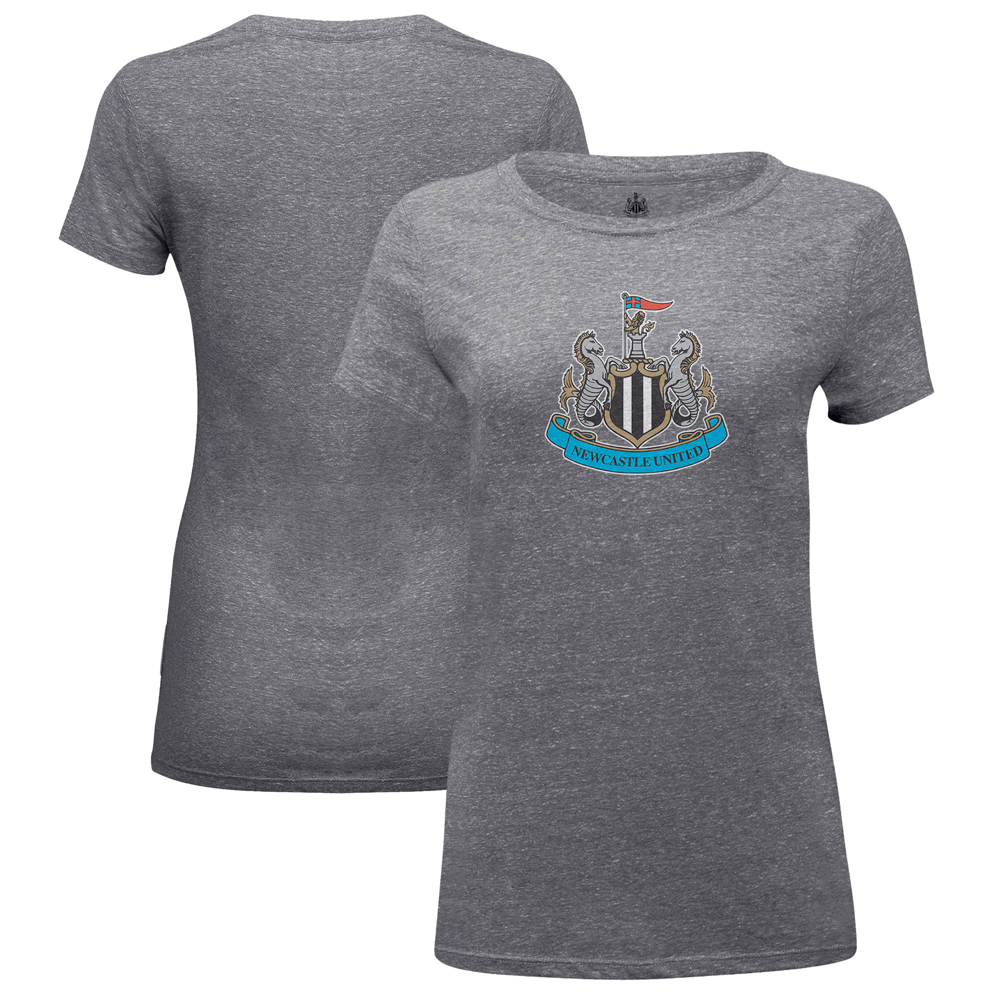 Women's 1863FC  Heather Gray Newcastle United Color Badge Tri-Blend T-Shirt