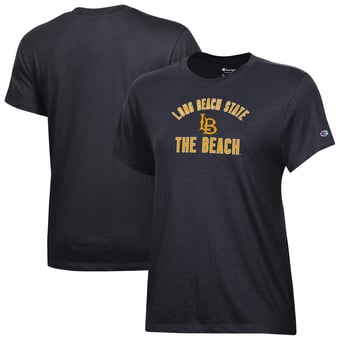 Women's Champion  Black Cal State Long Beach The Beach Core T-Shirt