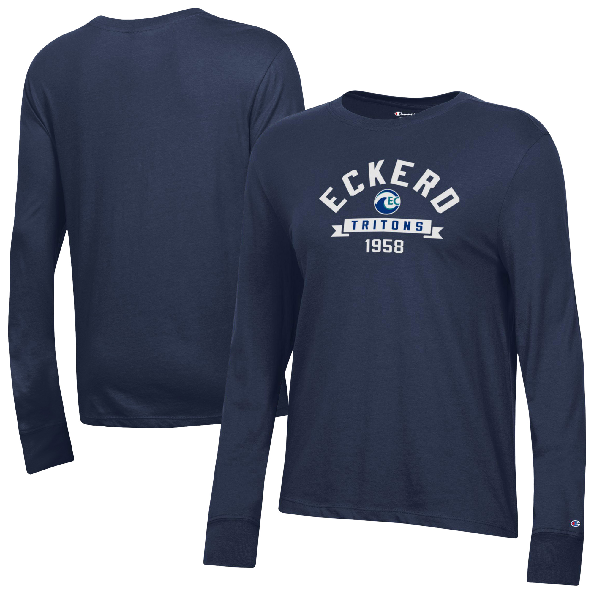Women's Champion  Navy Eckerd Tritons Core Long Sleeve T-Shirt