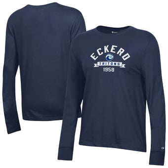 Women's Champion  Navy Eckerd Tritons Core Long Sleeve T-Shirt