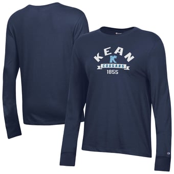 Women's Champion  Navy Kean University Cougars Core Long Sleeve T-Shirt