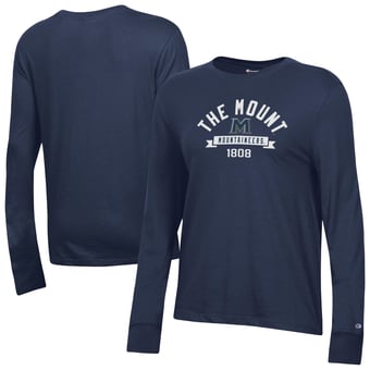 Women's Champion  Navy Mount St. Mary's Mountaineers Core Long Sleeve T-Shirt