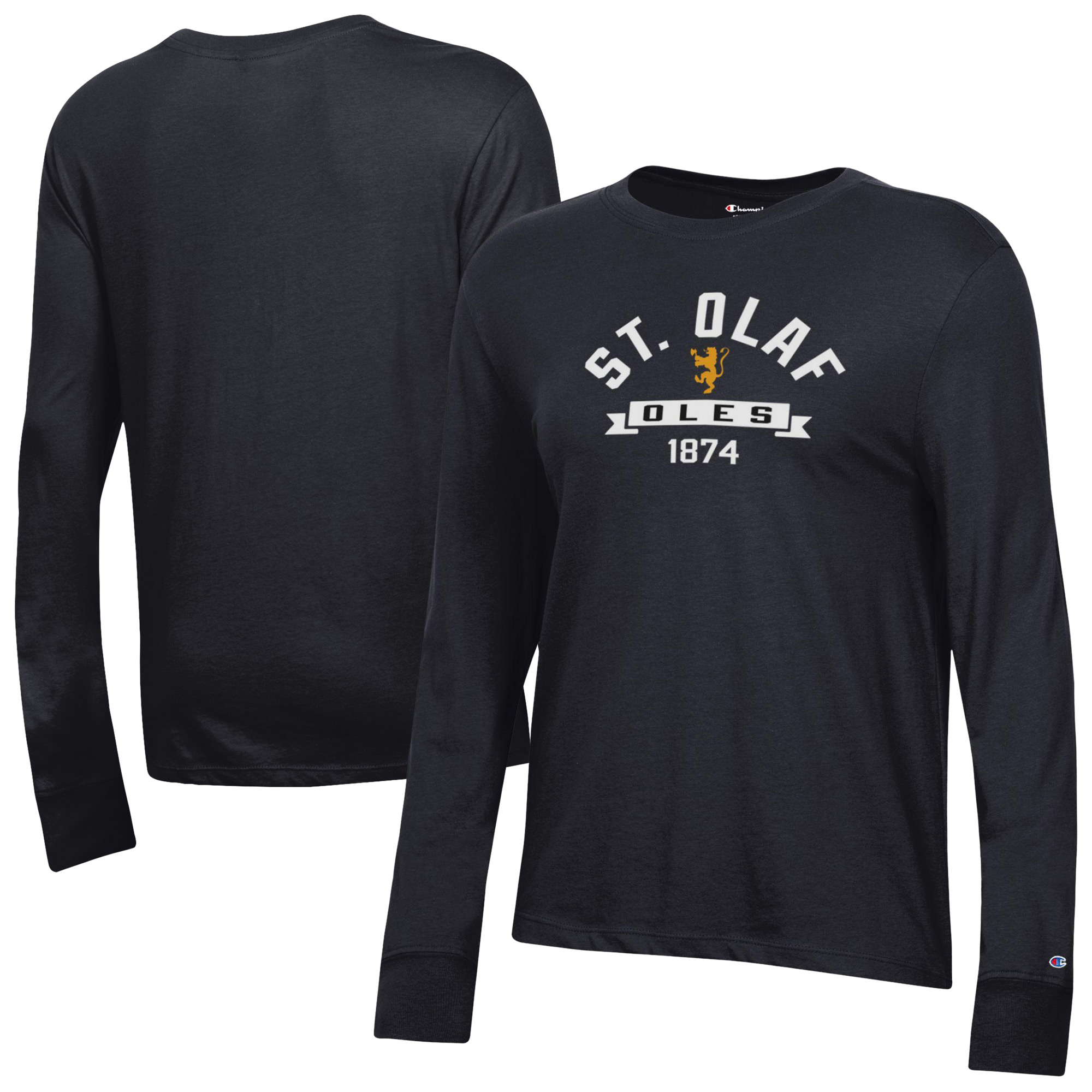 Women's Champion  Black St. Olaf Oles Core Long Sleeve T-Shirt