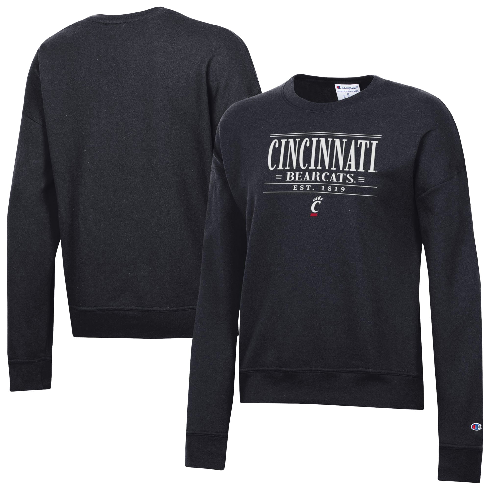 Women's Champion  Black Cincinnati Bearcats Powerblend Pullover Sweatshirt