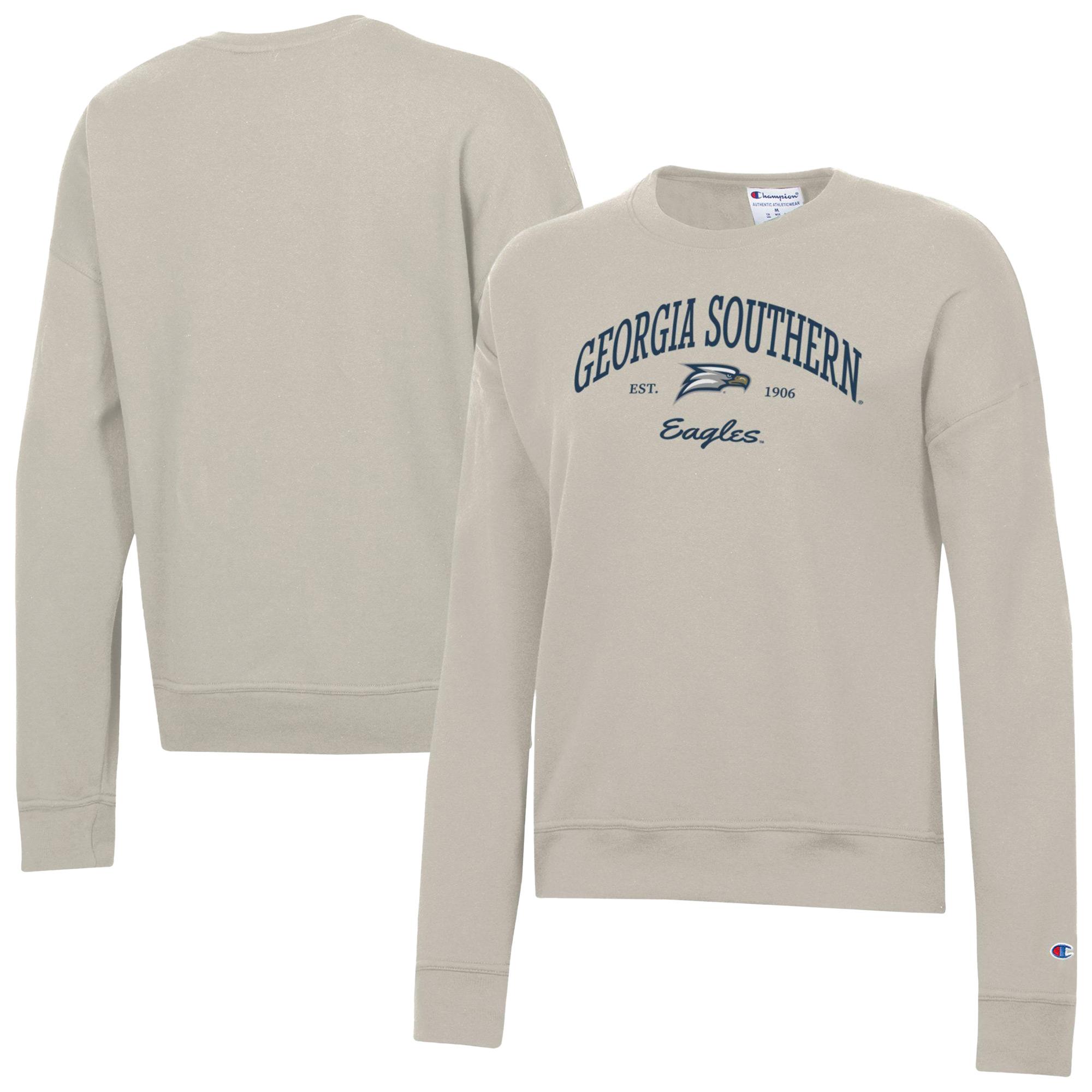 Women’s Champion Oatmeal Georgia Southern Eagles Powerblend Pullover Sweatshirt Women’s Champion Oatmeal Georgia Southern Eagles Powerblend Pullover Sweatshirt