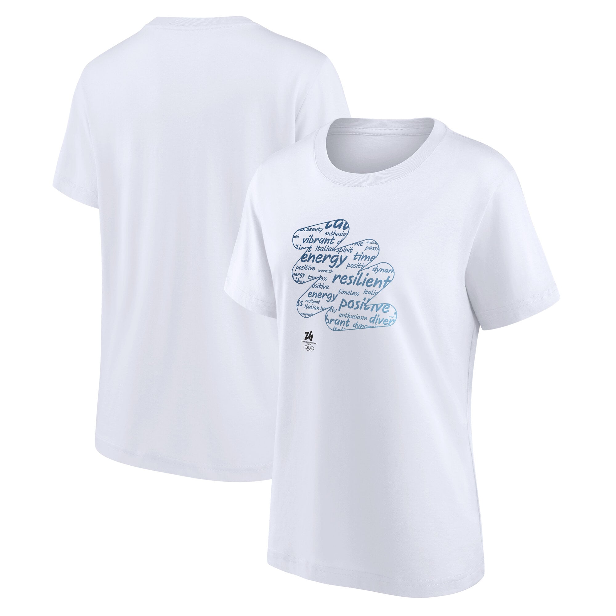 Milano Cortina 2026 Olympics Values Box Graphic T-Shirt - Bianco - Donna