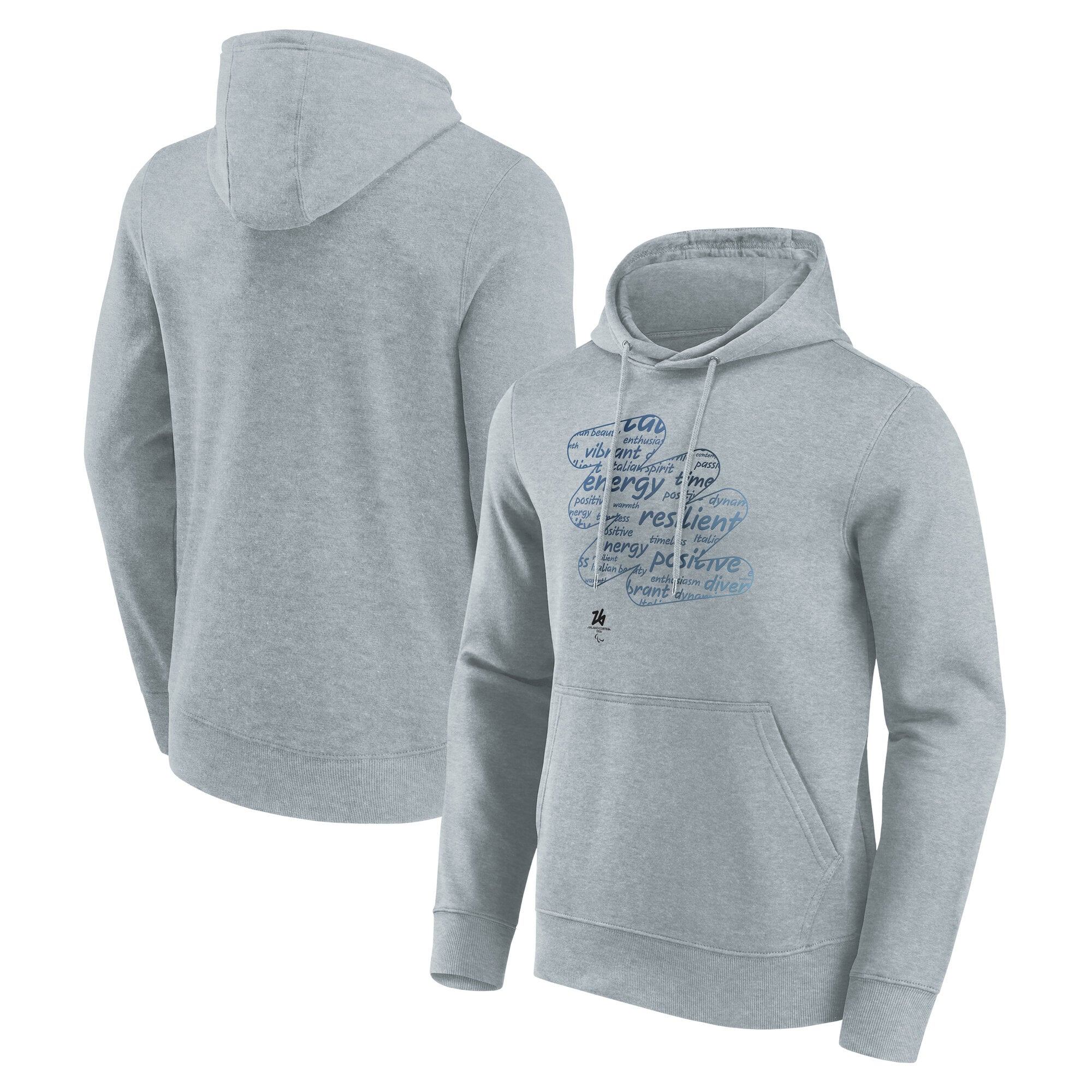 Milano Cortina 2026 Paralympics Values Box Graphic Felpa con cappuccio - Grigio