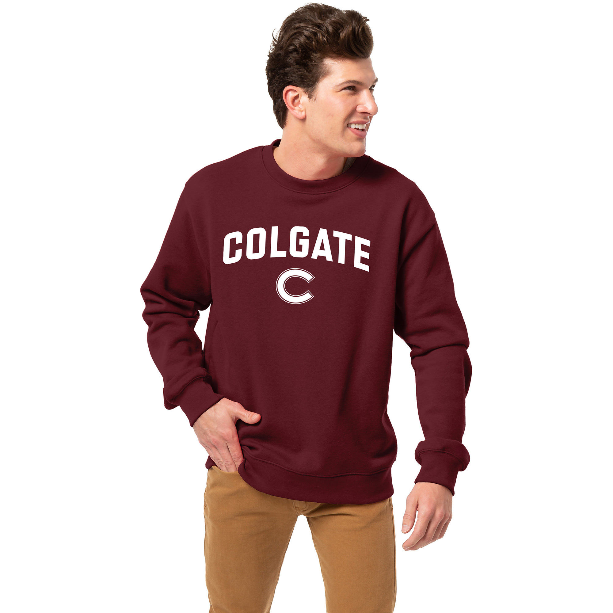 Men’s League Collegiate Wear Maroon Colgate Raiders Essentials 2.0 Pullover Sweatshirt