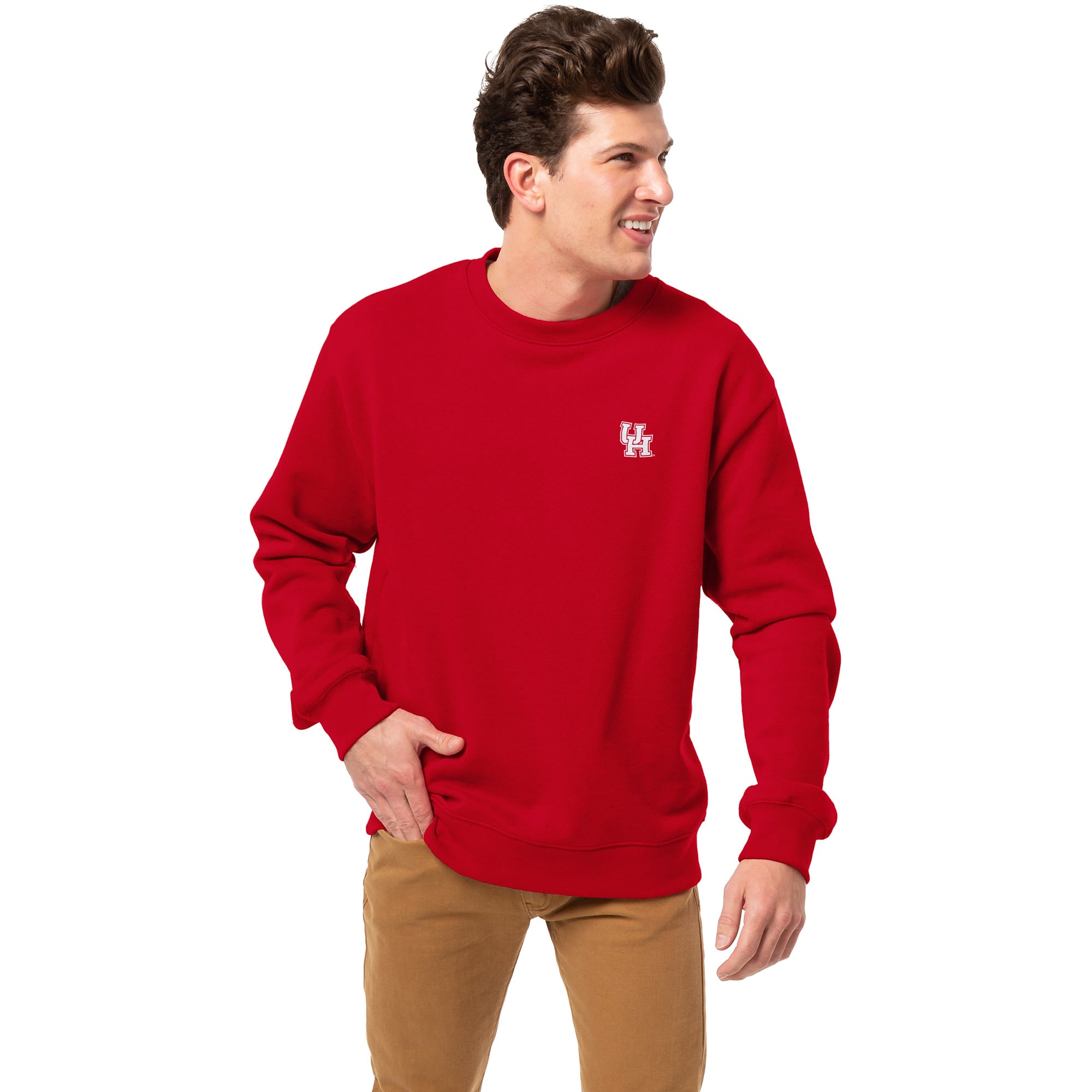 Men's League Collegiate Wear  Red Houston Cougars Essentials 2.0 Pullover Sweatshirt