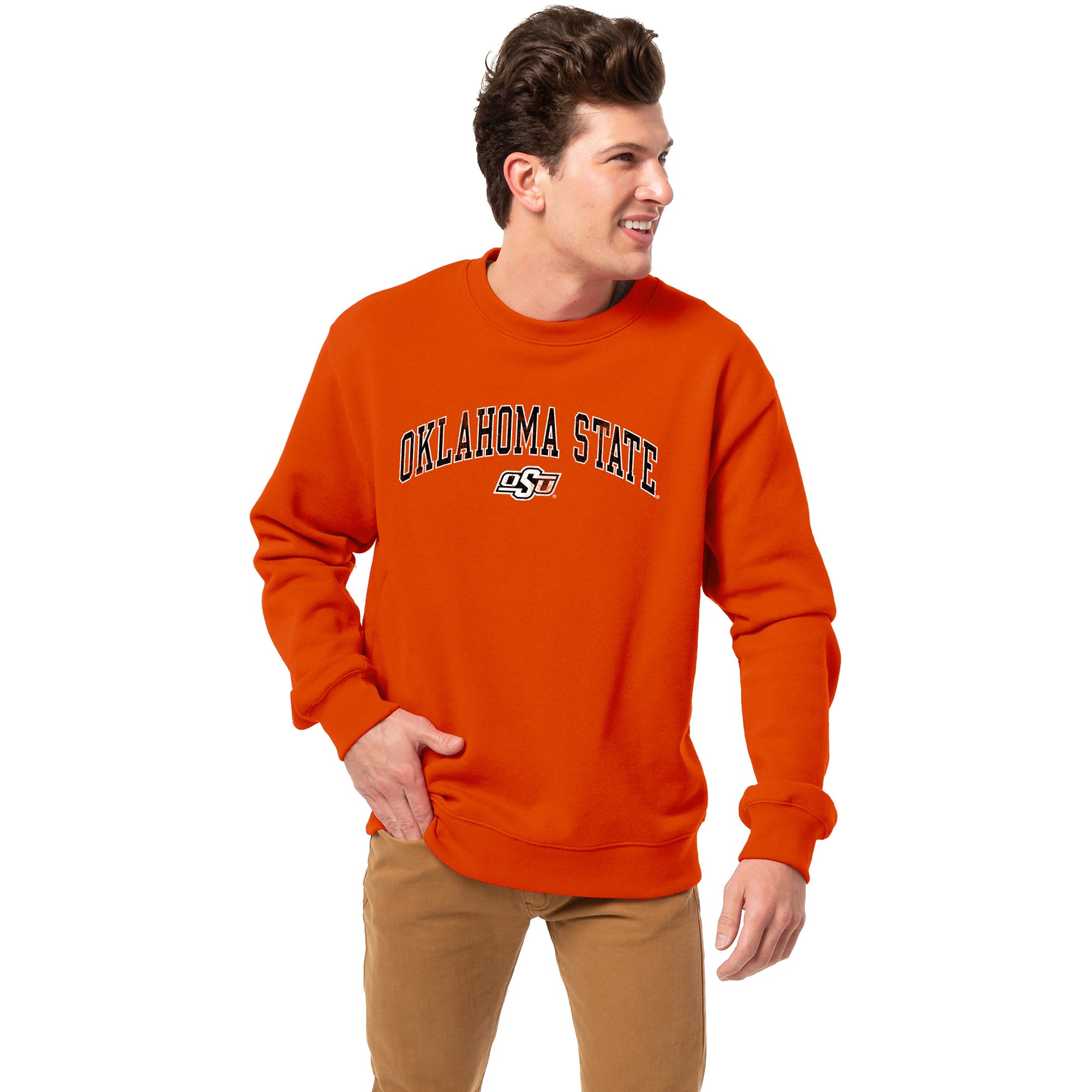 Men's League Collegiate Wear  Orange Oklahoma State Cowboys Essentials 2.0 Pullover Sweatshirt
