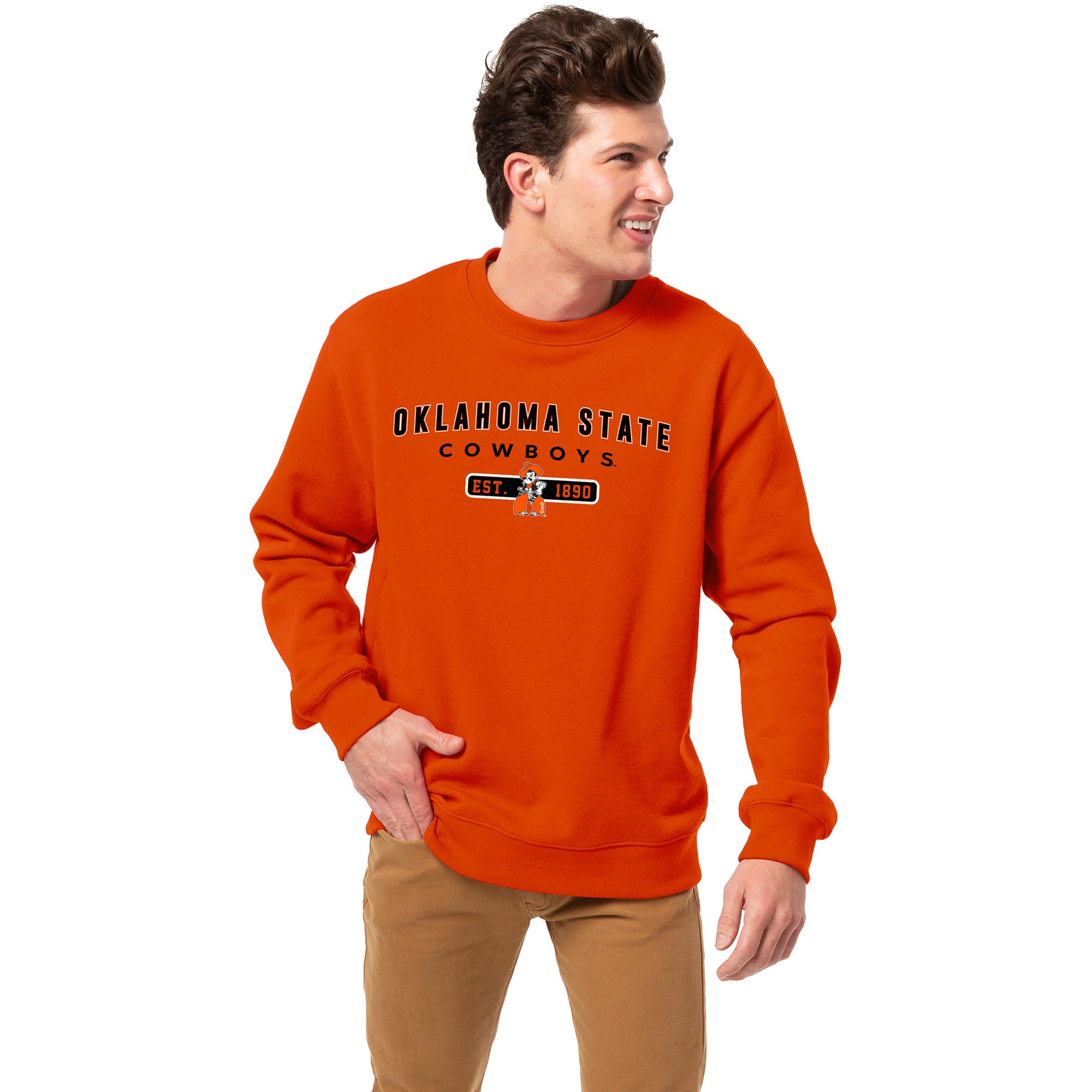 Men's League Collegiate Wear  Orange Oklahoma State Cowboys Essentials 2.0 Pullover Sweatshirt