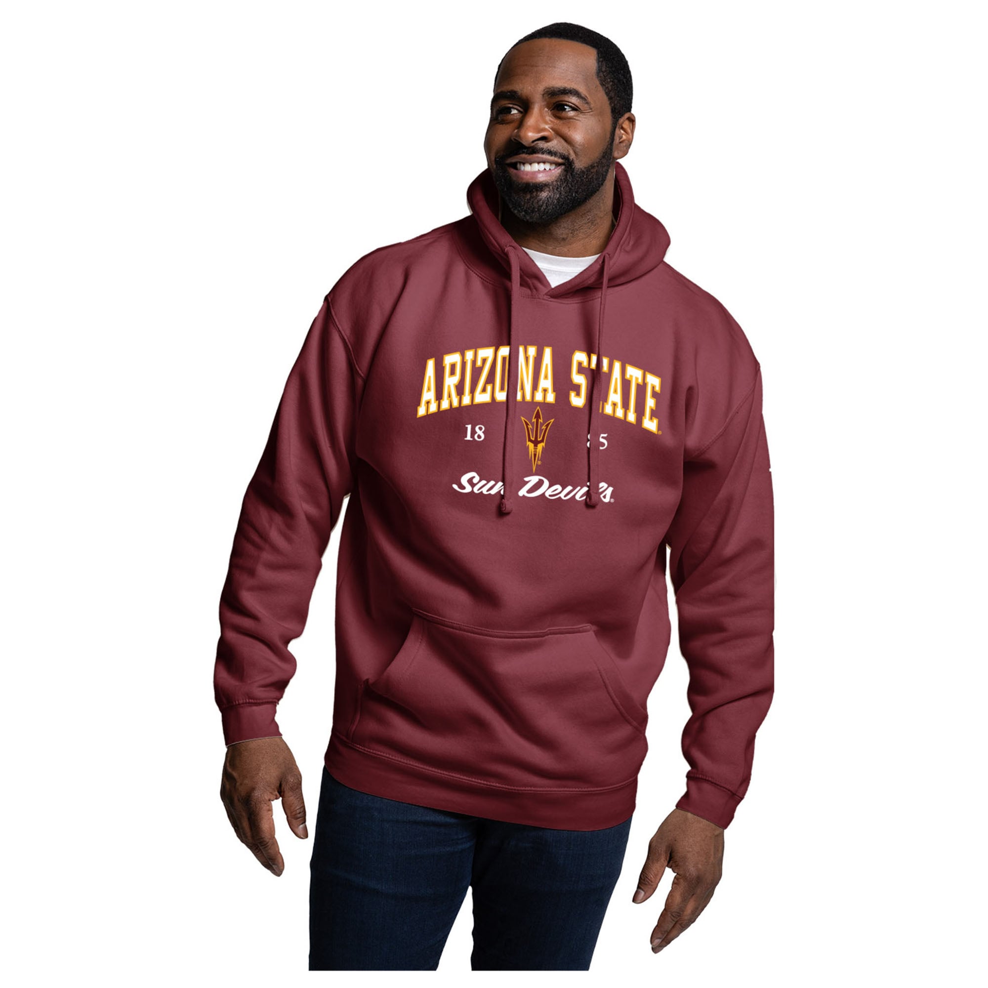 Men's League Collegiate Wear  Maroon Arizona State Sun Devils Essentials 2.0 Fleece Pullover Hoodie