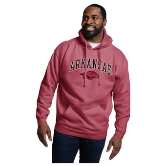 Men's League Collegiate Wear  Cardinal Arkansas Razorbacks Essentials 2.0 Fleece Pullover Hoodie