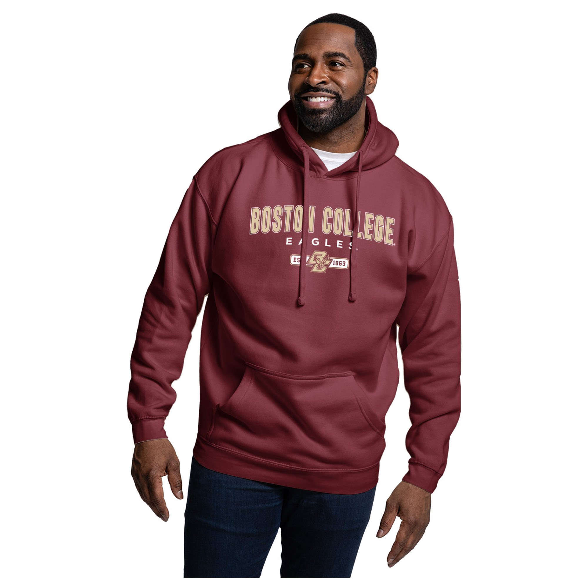 Men's League Collegiate Wear  Maroon Boston College Eagles Essentials 2.0 Fleece Pullover Hoodie