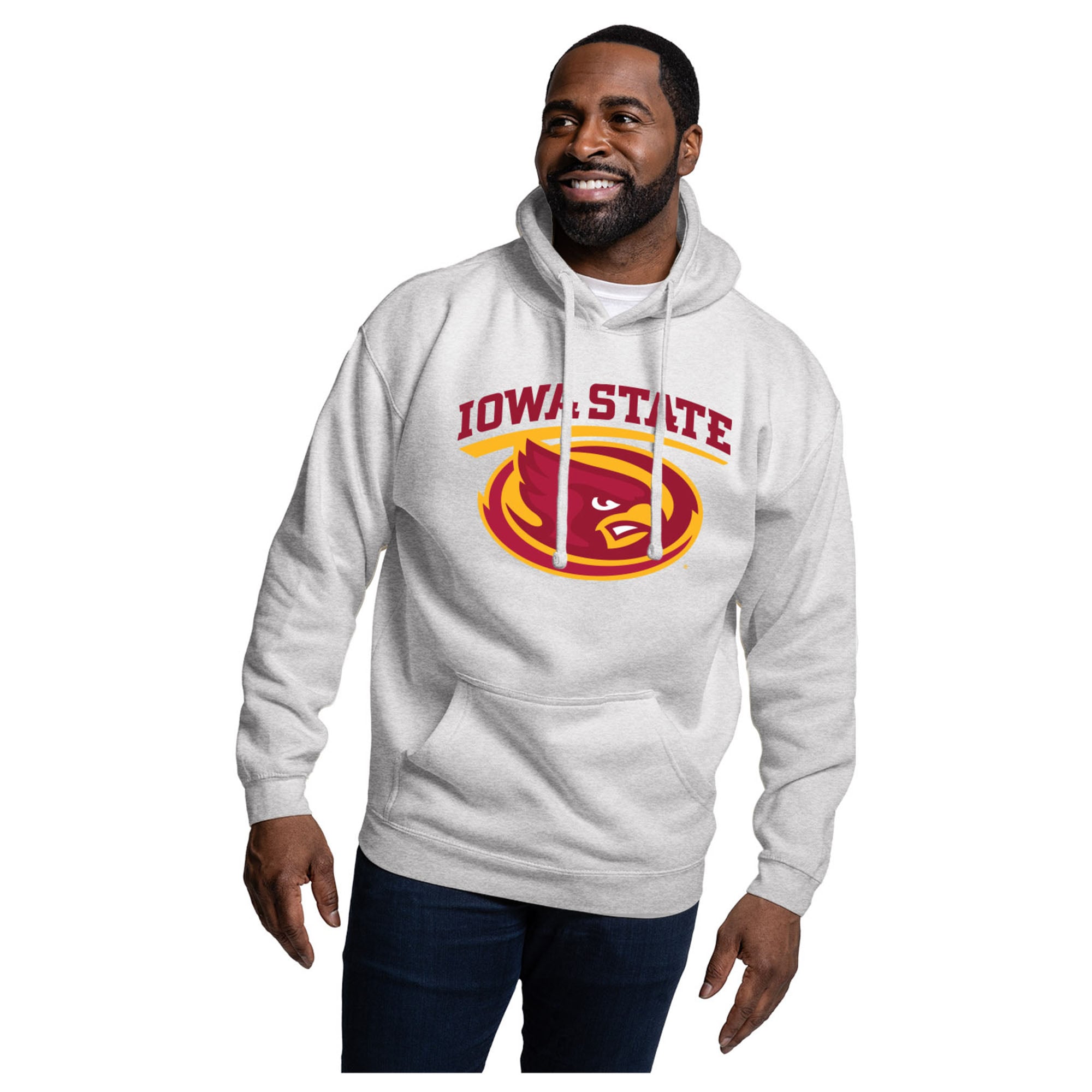 Men's League Collegiate Wear  Heather Gray Iowa State Cyclones Essentials 2.0 Fleece Pullover Hoodie