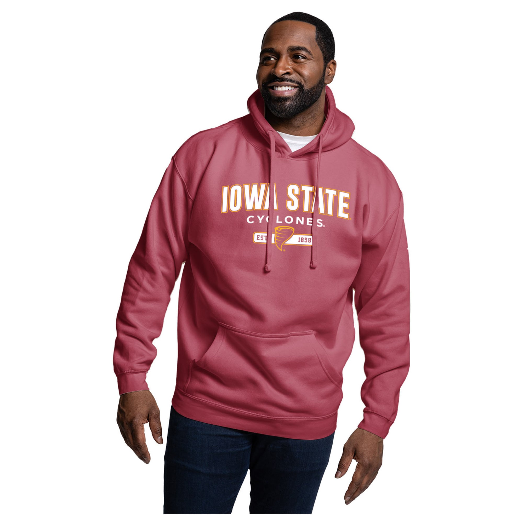 Men's League Collegiate Wear  Cardinal Iowa State Cyclones Essentials 2.0 Fleece Pullover Hoodie