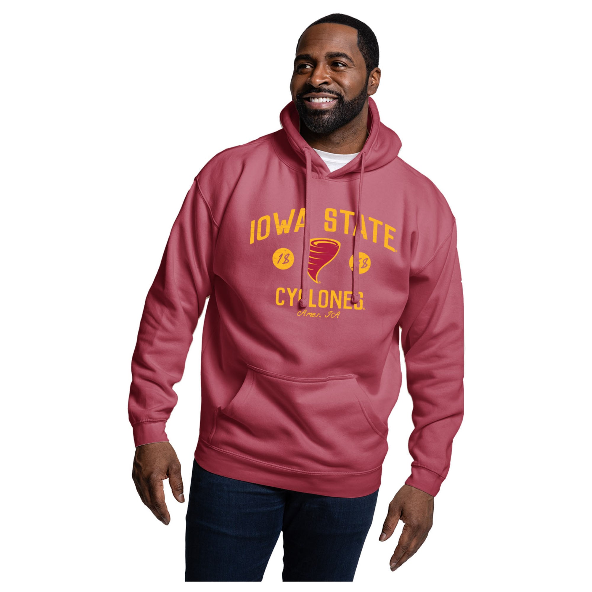 Men's League Collegiate Wear  Cardinal Iowa State Cyclones Essentials 2.0 Fleece Pullover Hoodie