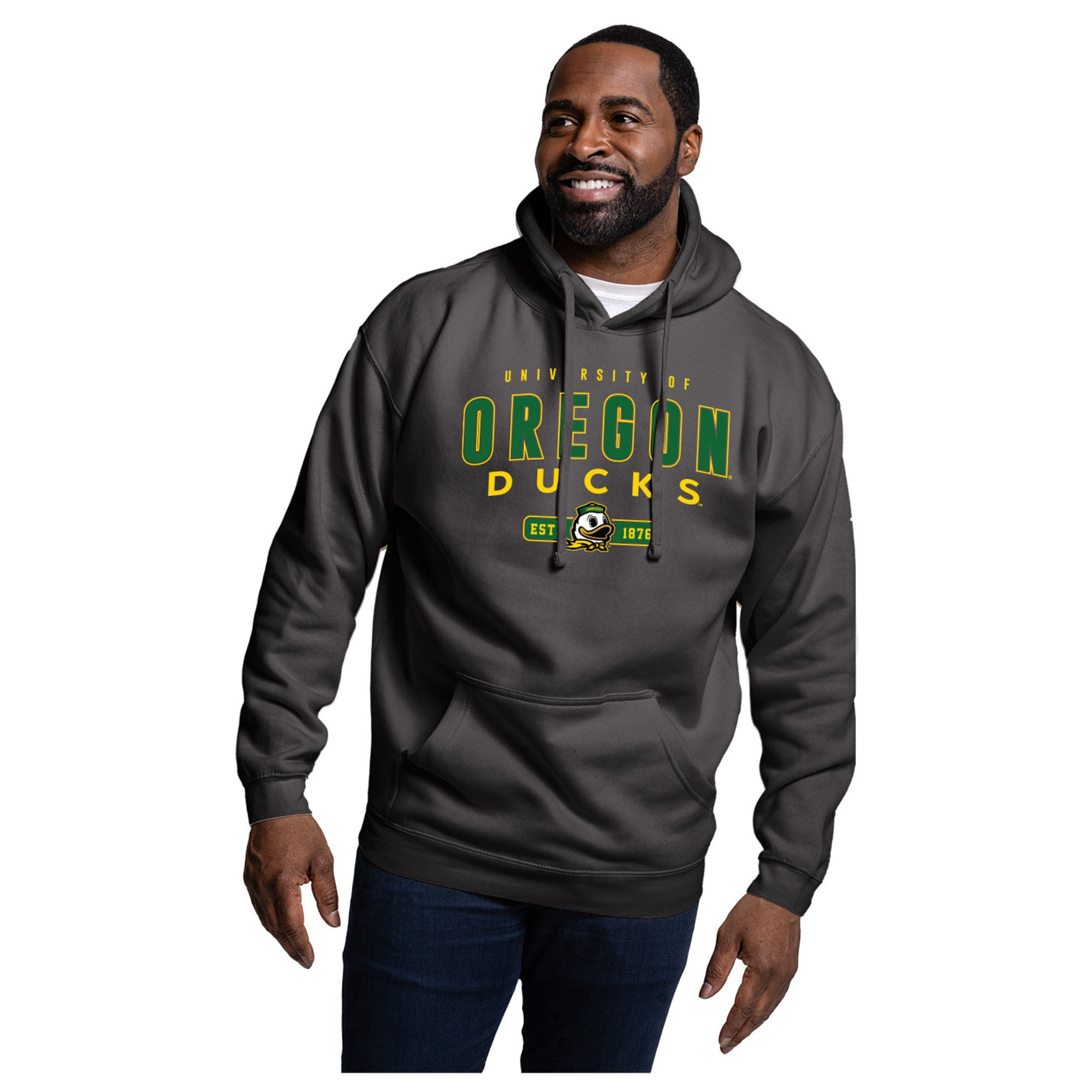 Men's League Collegiate Wear  Black Oregon Ducks Essentials 2.0 Fleece Pullover Hoodie