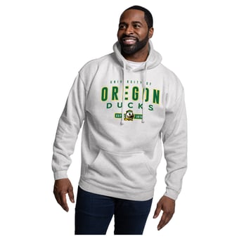 Men's League Collegiate Wear  Heather Gray Oregon Ducks Essentials 2.0 Fleece Pullover Hoodie