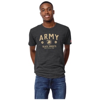 Men's League Collegiate Wear Heather Charcoal Army Black Knights Victory Falls Tri-Blend T-Shirt