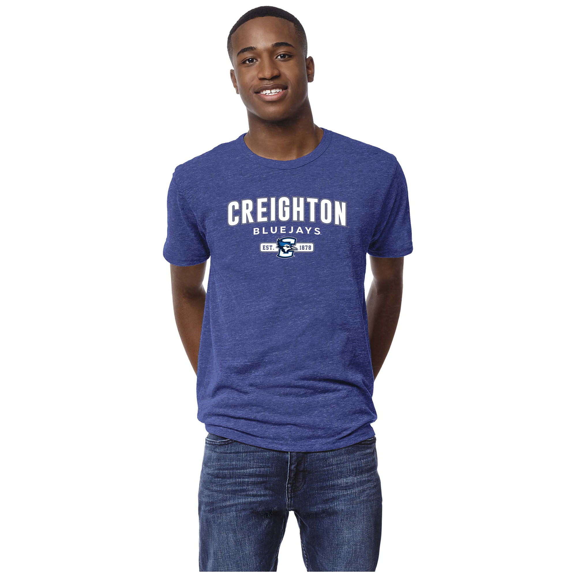 Men’s League Collegiate Wear Heather Blue Creighton Bluejays Victory Falls Tri-Blend T-Shirt Men’s League Collegiate Wear Heather Blue Creighton Bluejays Victory Falls Tri-Blend T-Shirt