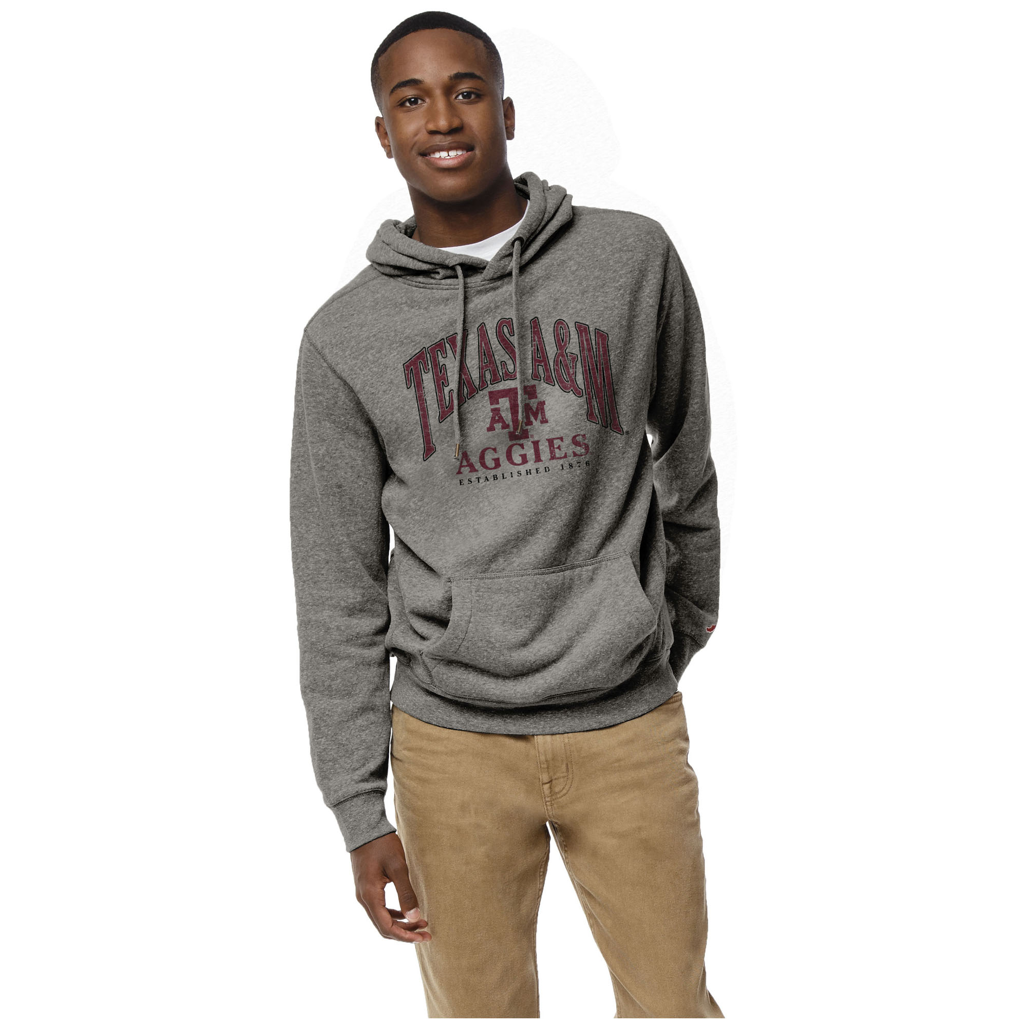 Men’s League Collegiate Wear Heather Gray Texas A&M Aggies Heritage Tri-Blend Pullover Hoodie Men’s League Collegiate Wear Heather Gray Texas A&M Aggies Heritage Tri-Blend Pullover Hoodie