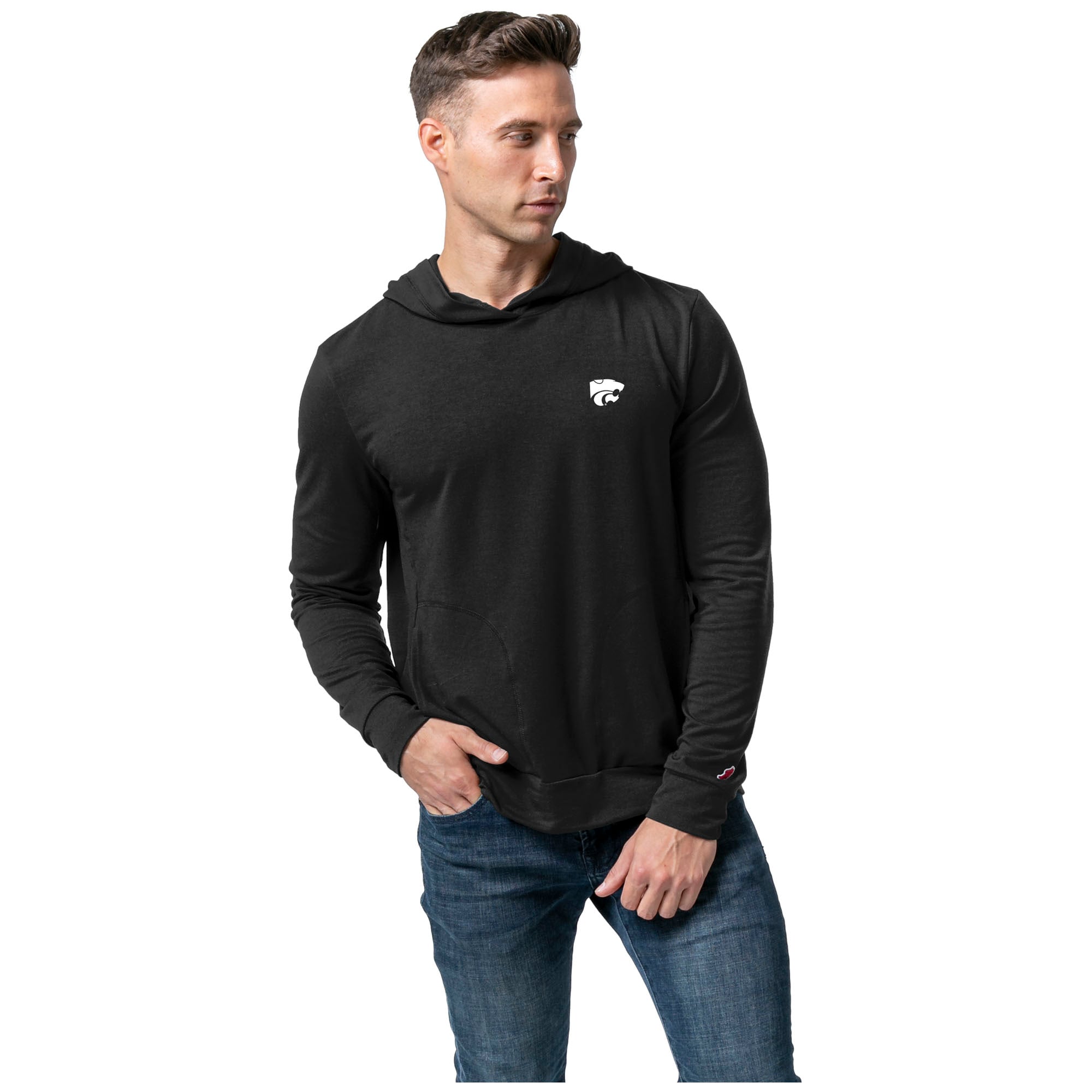 Men's League Collegiate Wear Black Kansas State Wildcats All-Day Pullover Hoodie