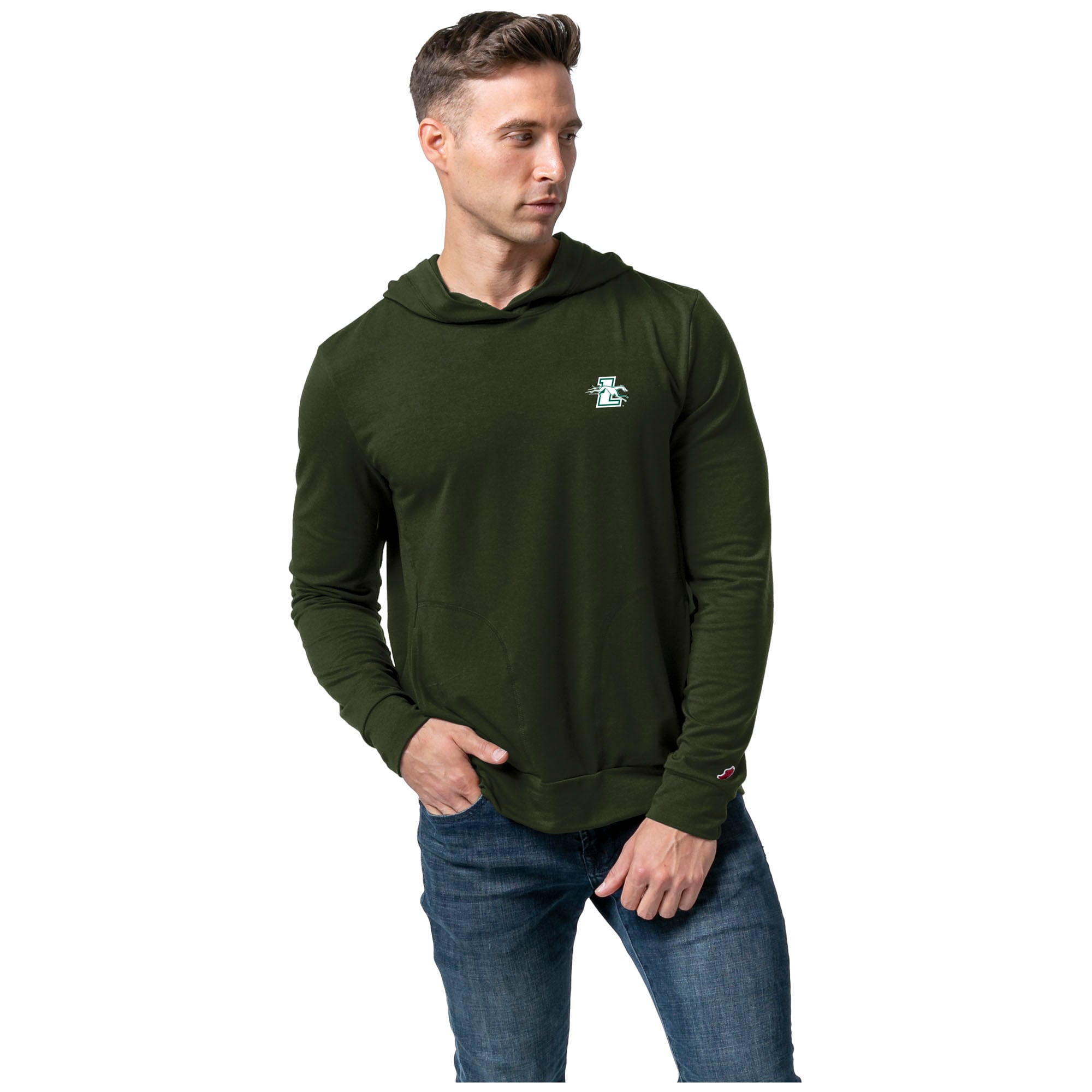 Men's League Collegiate Wear Green Loyola Greyhounds All-Day Pullover Hoodie