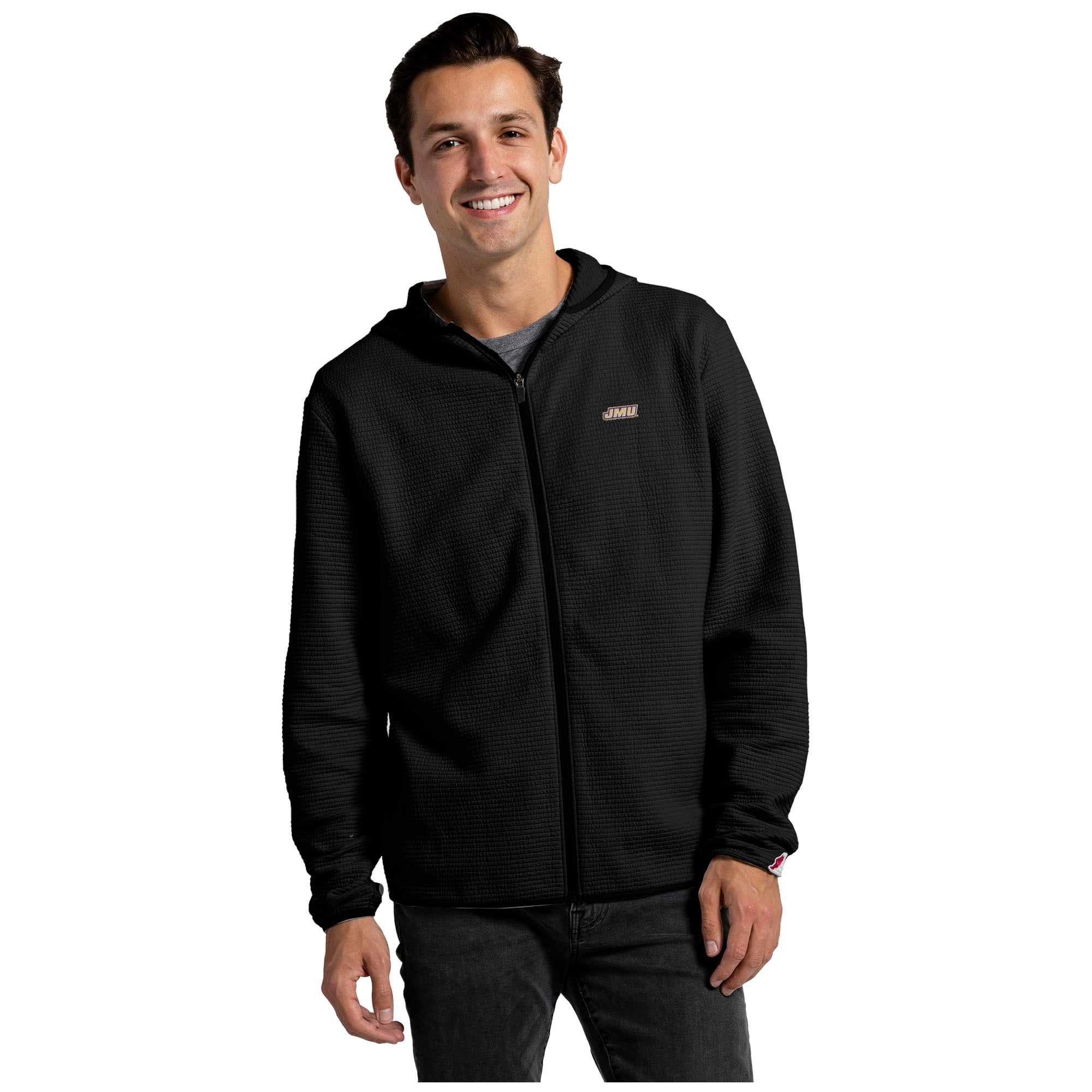 Men's League Collegiate Wear Black James Madison Dukes Summit Full-Zip Hoodie