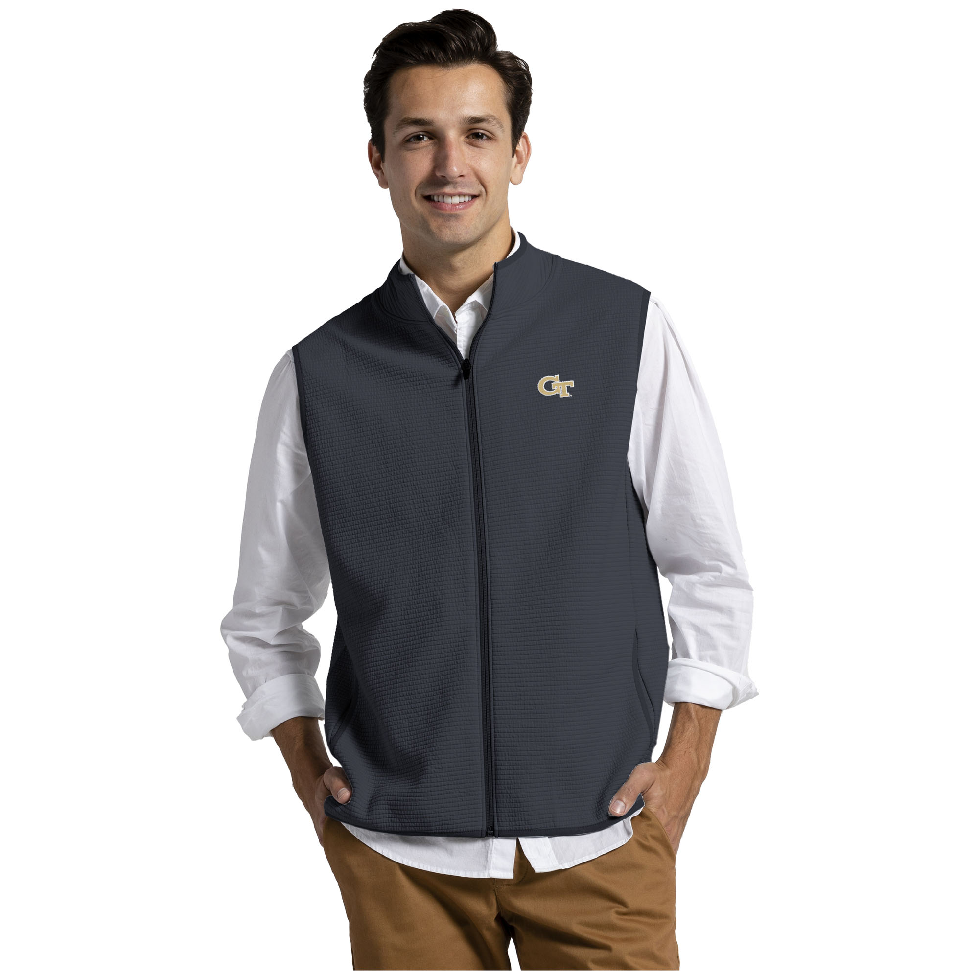Men’s League Collegiate Wear Navy Georgia Tech Yellow Jackets Summit Full-Zip Vest Men’s League Collegiate Wear Navy Georgia Tech Yellow Jackets Summit Full-Zip Vest