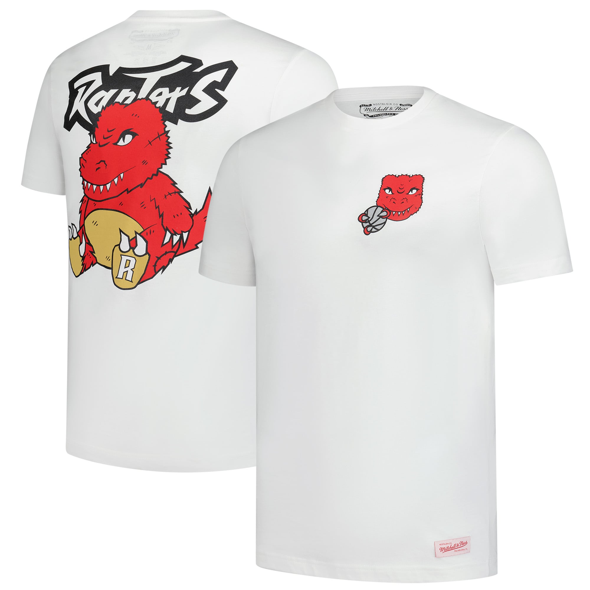 Men's Mitchell & Ness  White Toronto Raptors Plush Doll T-Shirt