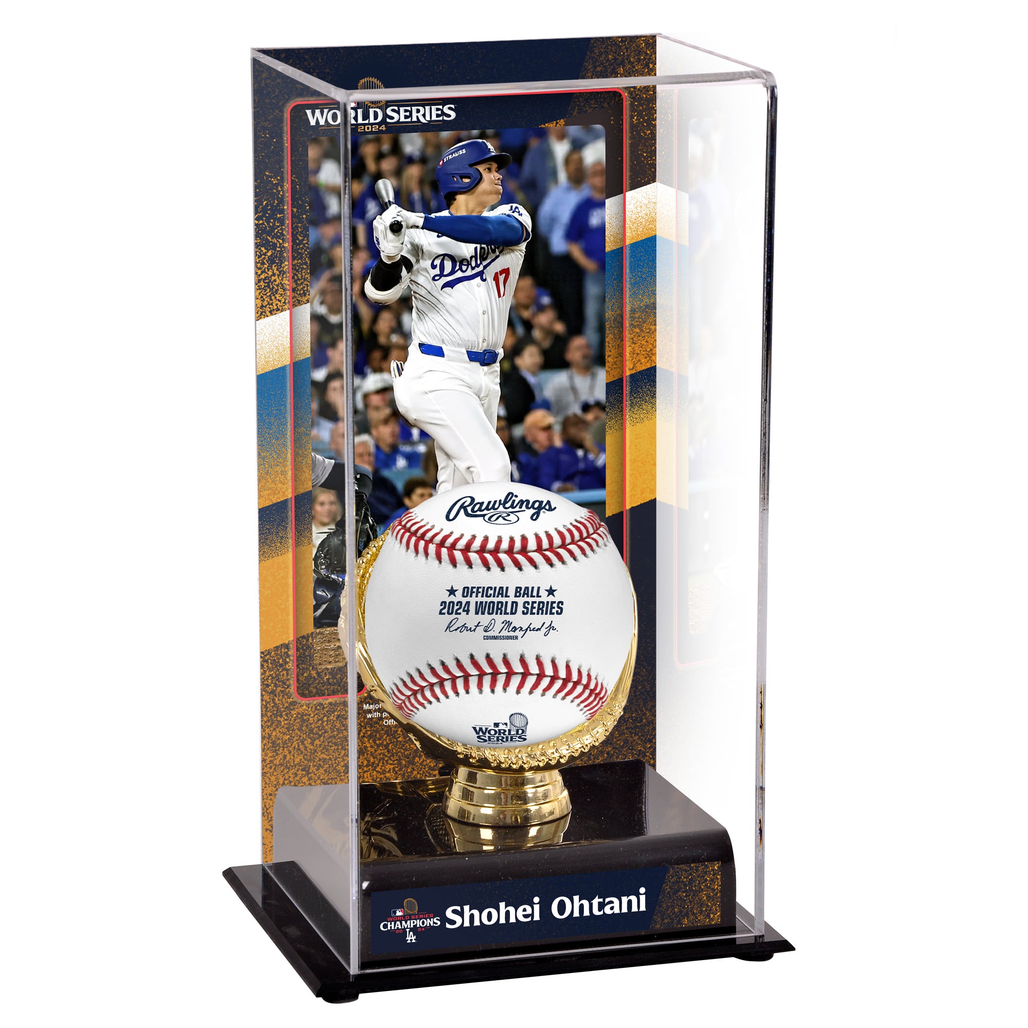 Shohei Ohtani Los Angeles Dodgers World Series Champions Sublimated Display Case with Image