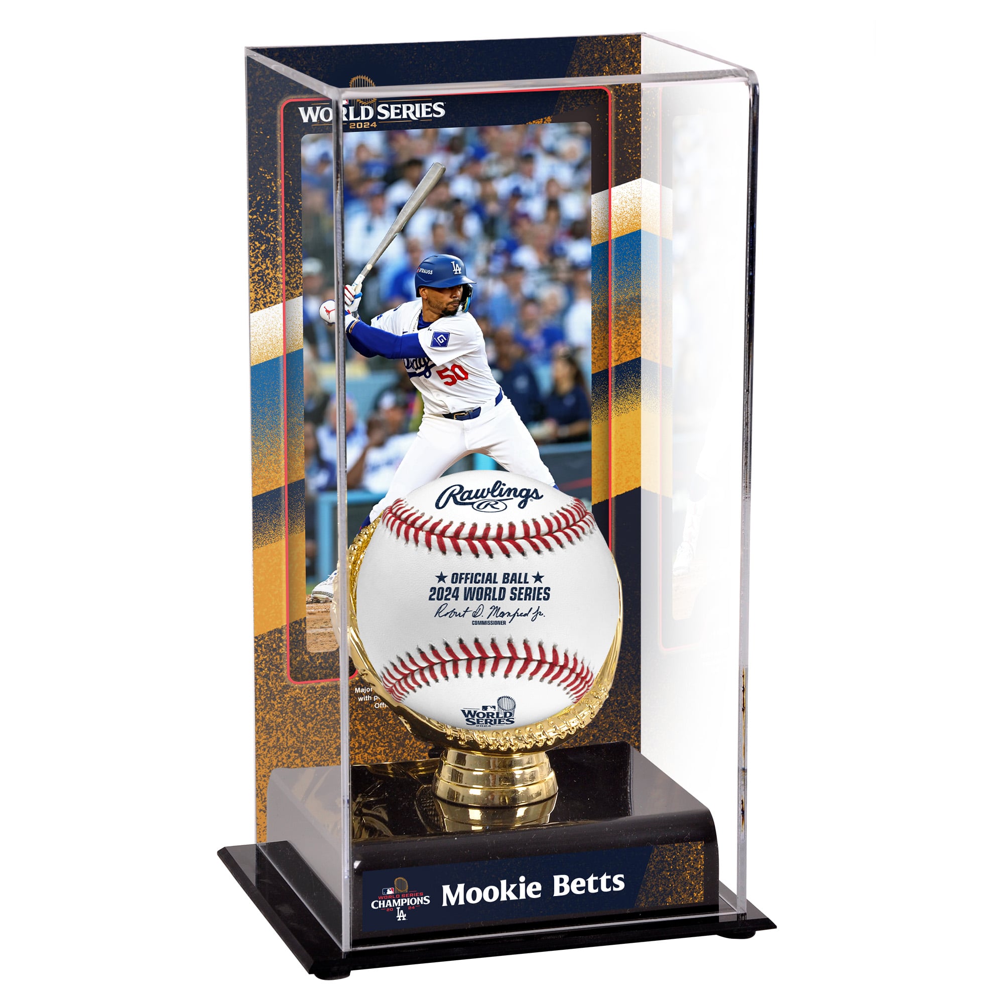 Mookie Betts Los Angeles Dodgers World Series Champions Sublimated Display Case with Image