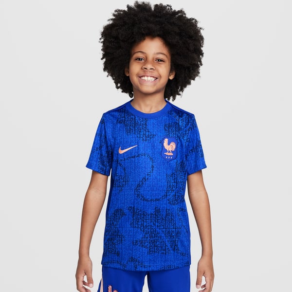 Haut Pré-Match France Nike – Bleu - Enfant