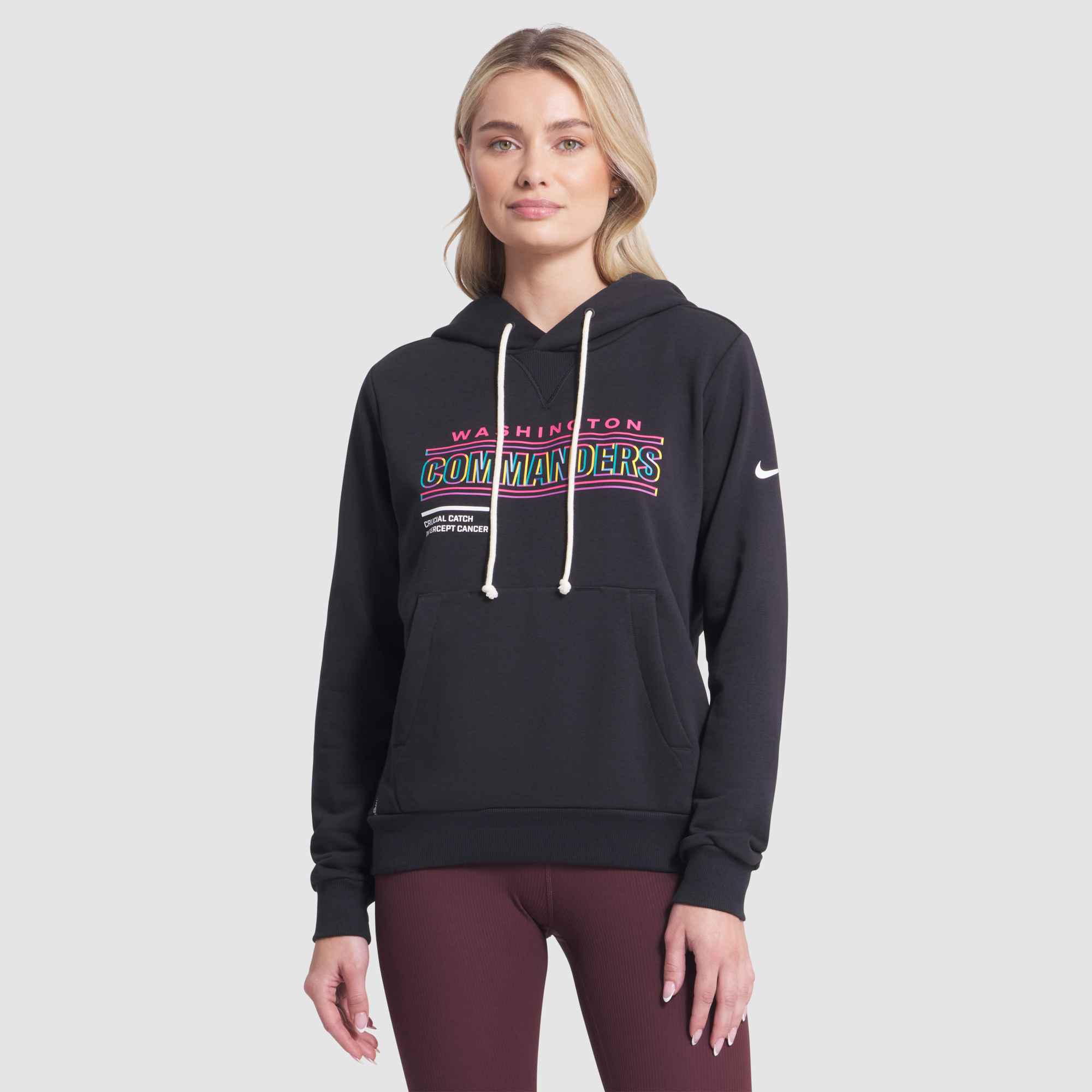 Women's Nike Black Washington Commanders 2025 NFL Crucial Catch Sideline Standard Issue Dri-FIT Hoodie