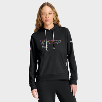 Women's Nike Black Minnesota Vikings 2025 NFL Crucial Catch Sideline Standard Issue Dri-FIT Hoodie