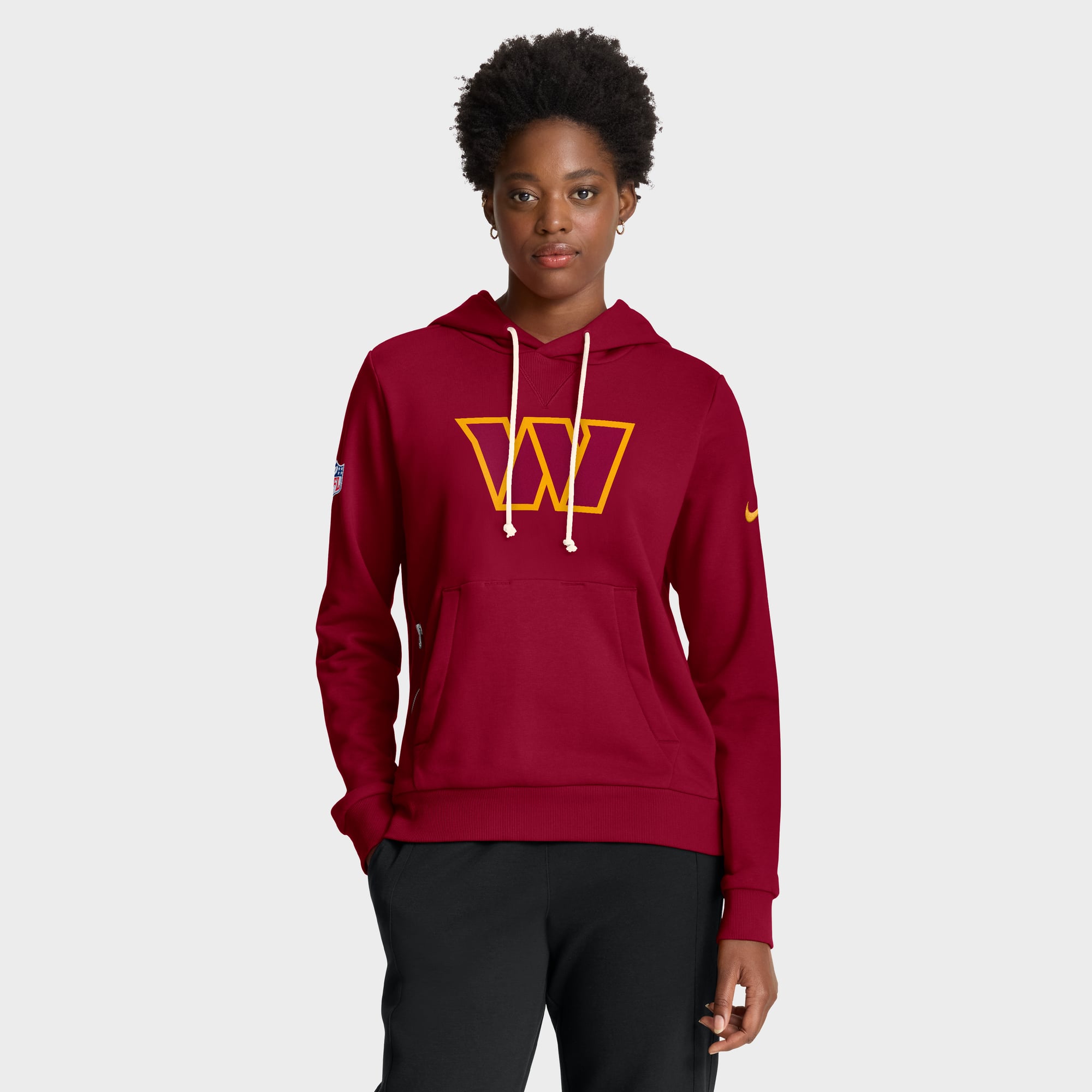 Women's Nike Burgundy Washington Commanders Sideline Standard Issue Initial Home Dri-FIT Hoodie