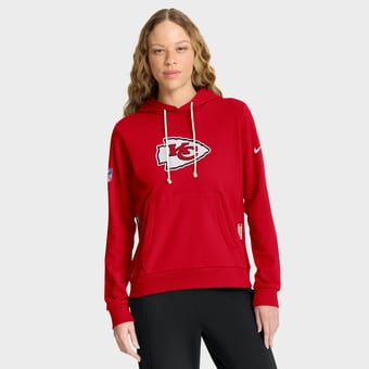 Women's Nike Red Kansas City Chiefs Sideline Standard Issue Initial Home Dri-FIT Hoodie